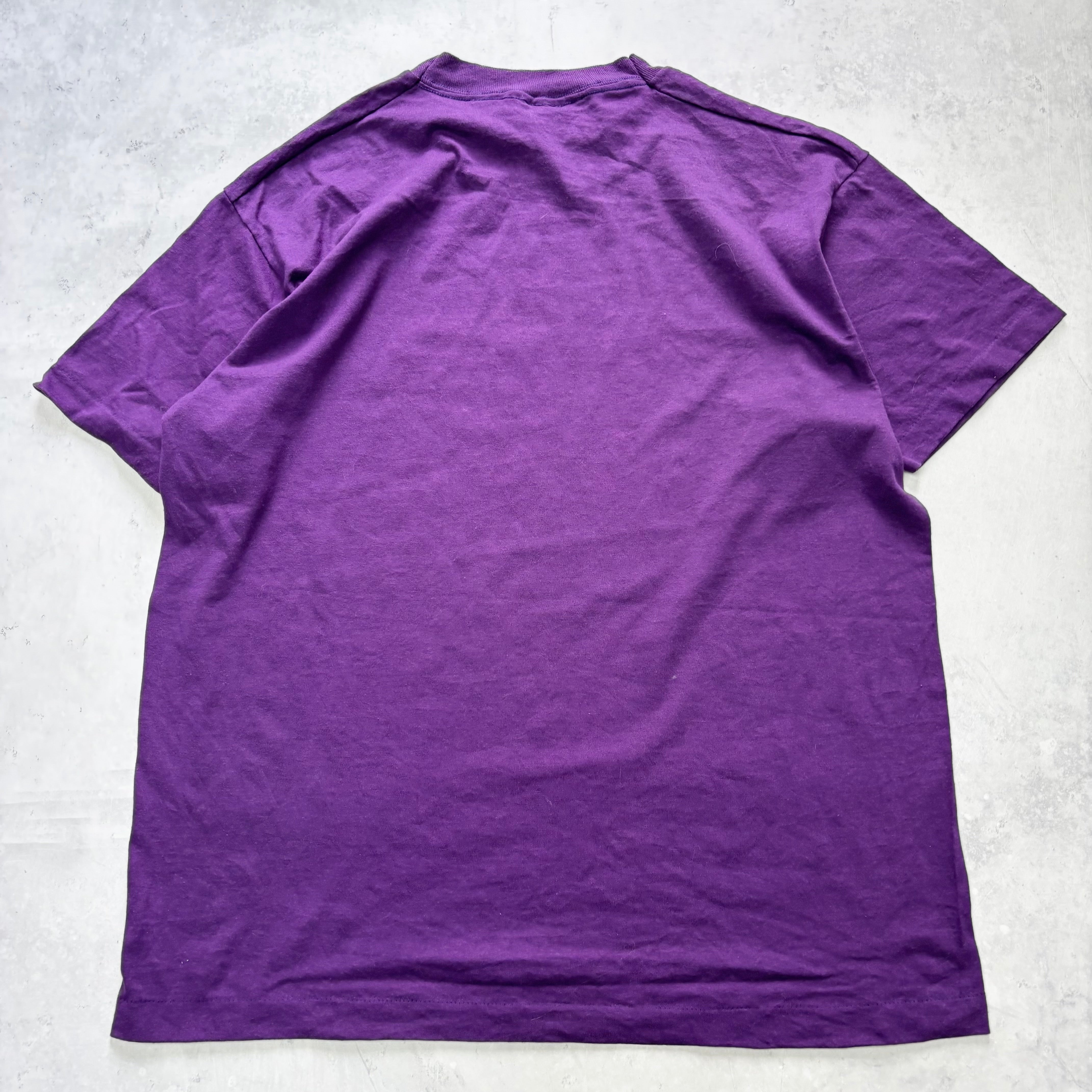 Vintage T Shirt Mens XL Purple Single Stitch Graphic Print 90s USA Tourist (E)