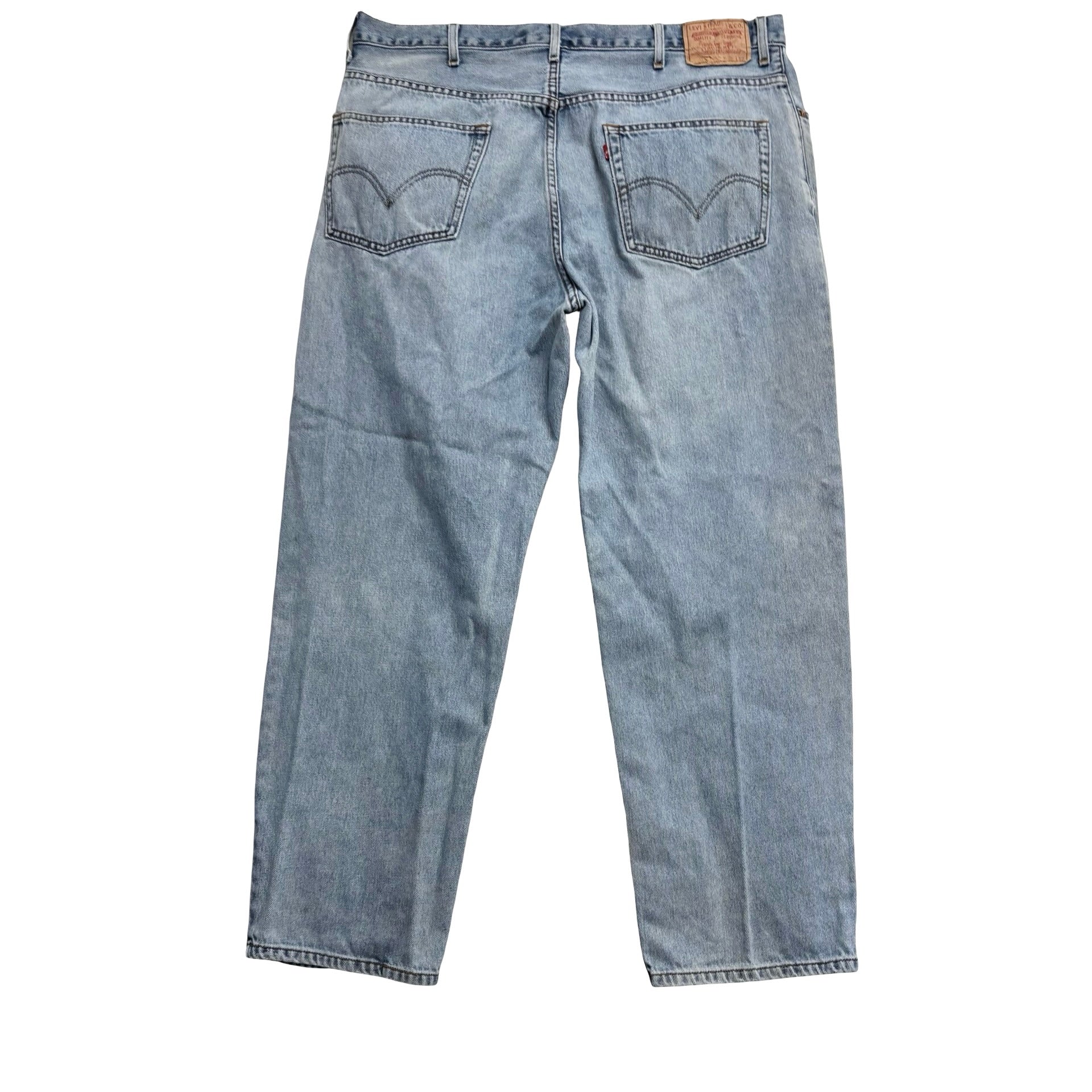 Levis 550 Jeans W42 L31 Mens Light Blue Relaxed Straight Fit Vintage Denim (F)