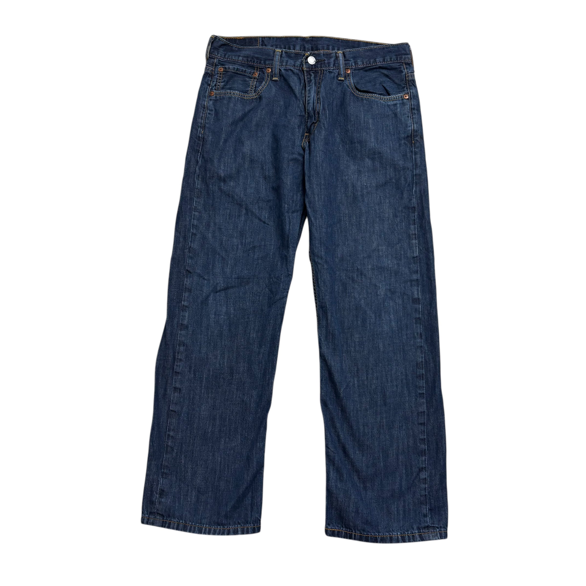Levis 569 Jeans W33 L29 Mens Dark Blue Baggy Relaxed Straight Fit Denim (E)