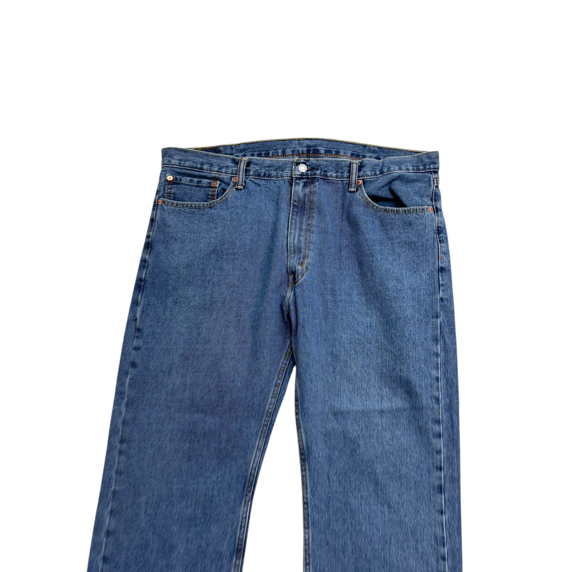 Levis 505 Jeans W42 L26 Mens Mid Blue Regular Straight Fit Denim