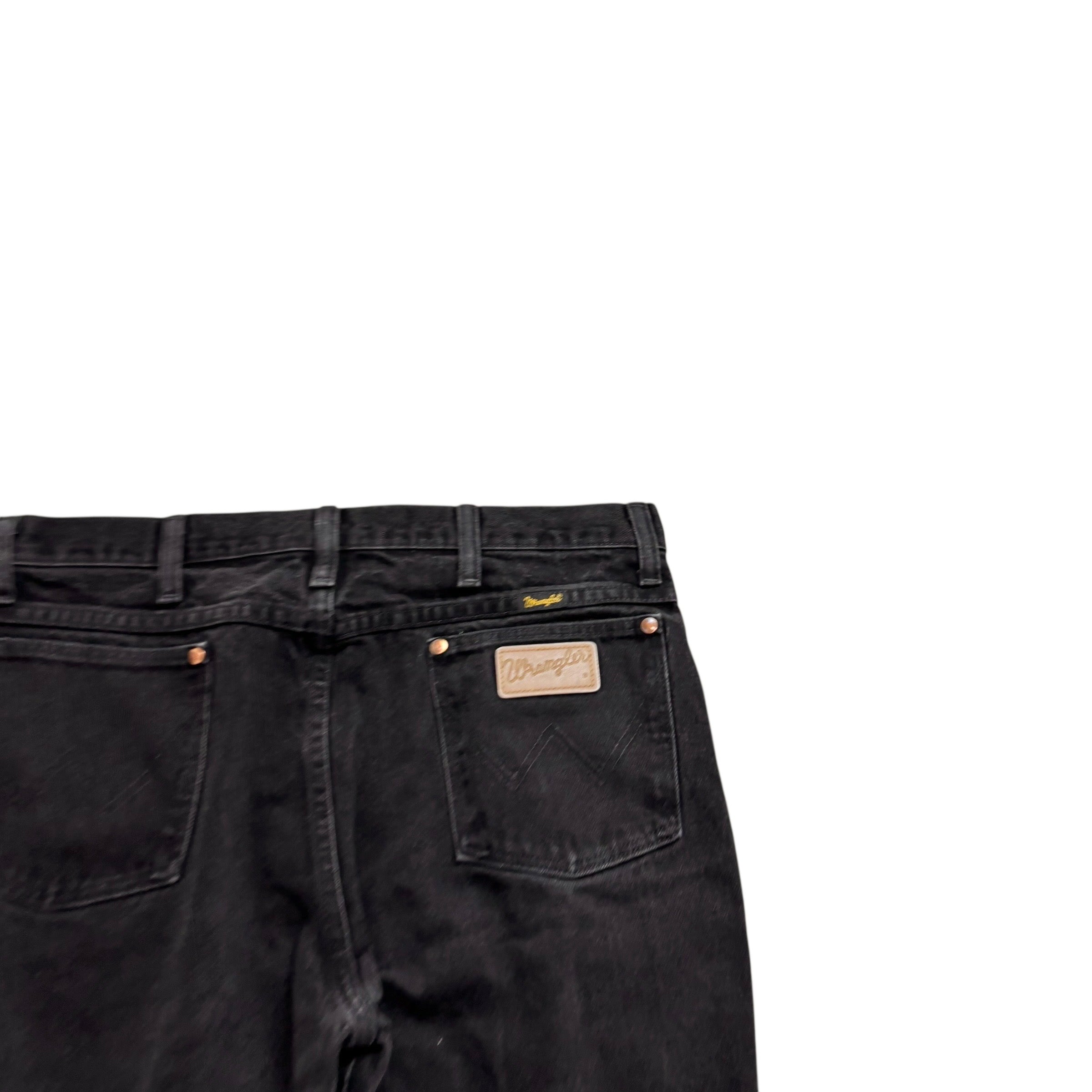 Wrangler Jeans Cowboy Cut W33 L32 Mens Black 936 Slim Fit Vintage Denim (E)