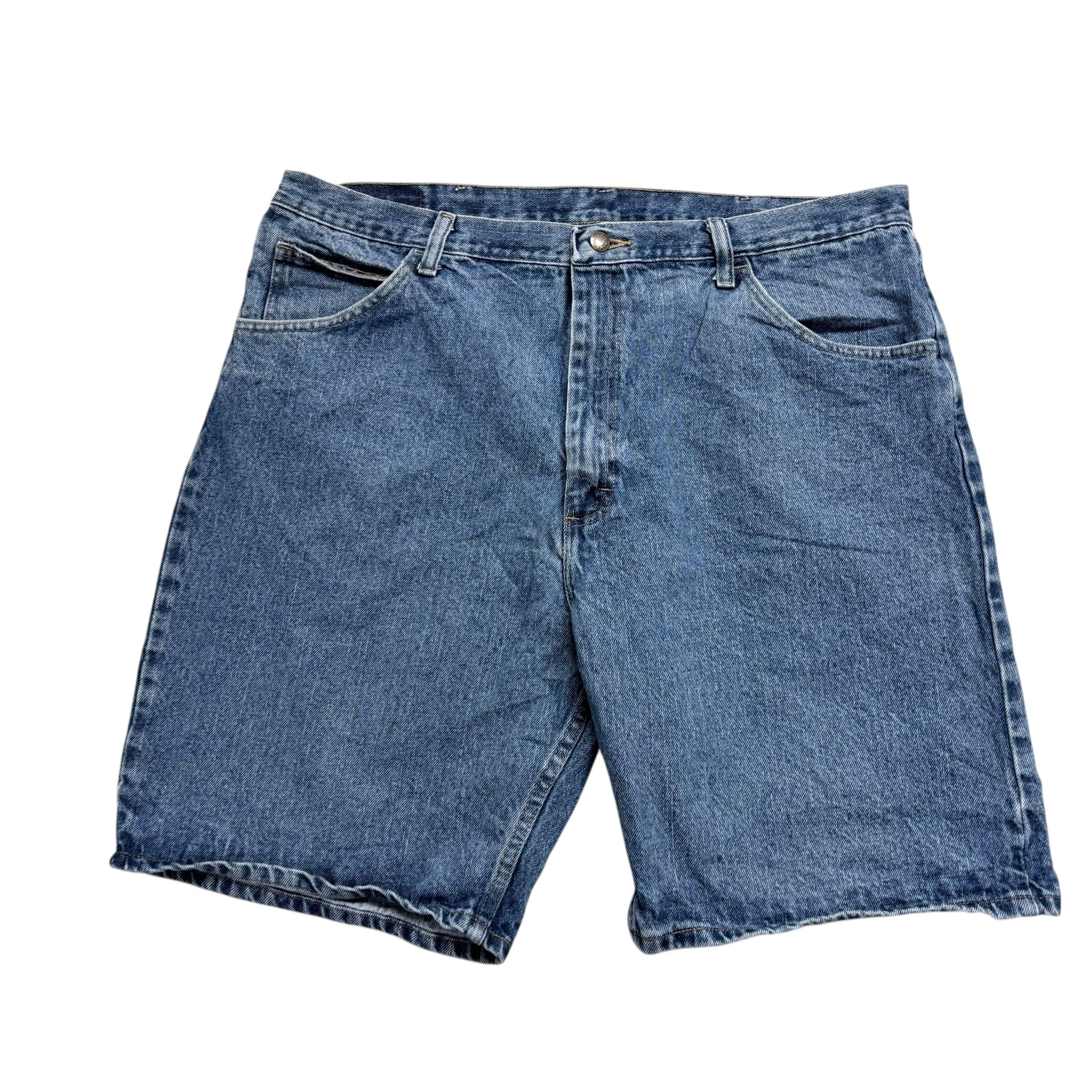 Wrangler Baggy Jorts W40 Mens Denim Shorts Mid Blue Relaxed Fit (E)