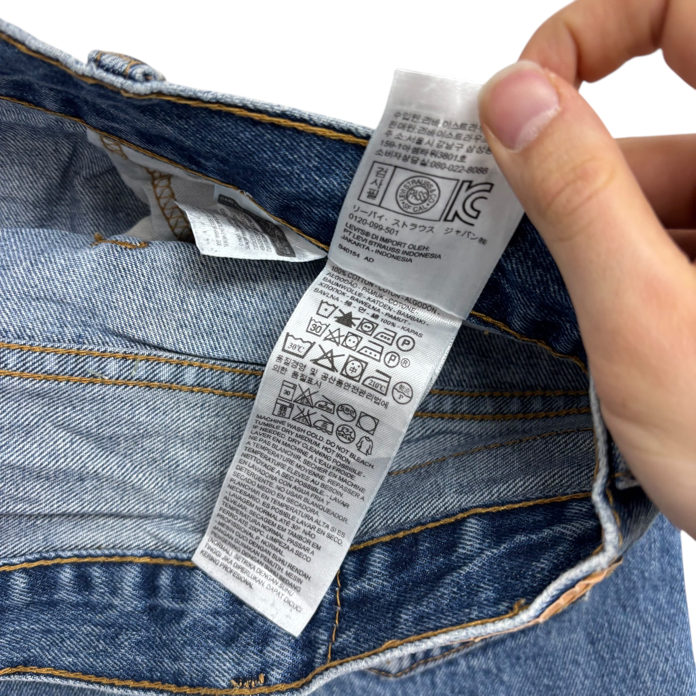 Levis 550 Jeans W40 L32 Mens Mid Blue Baggy Relaxed Straight Fit Denim