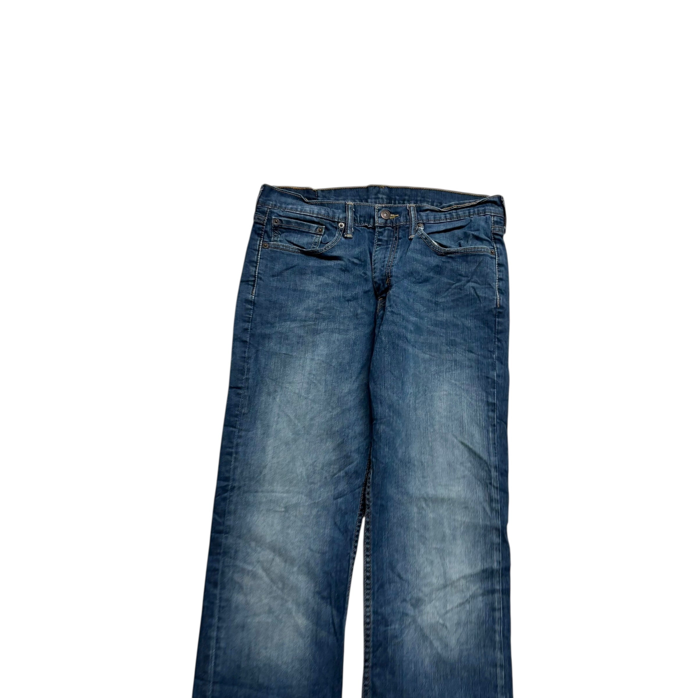 Levis 514 Jeans W32 L32 Mens Dark Blue Regular Straight Fit Stretch Denim