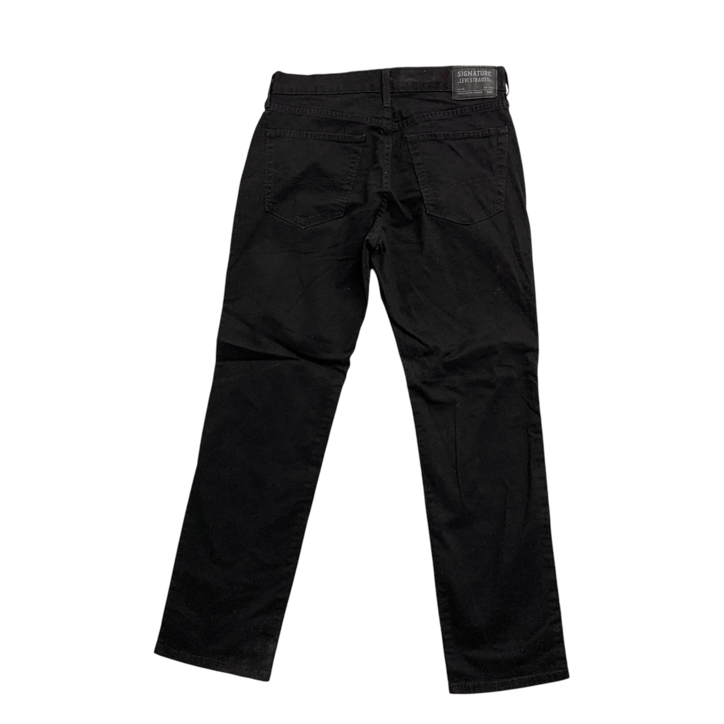 Levis Signature Trousers W32 L31 Mens Black Athletic Fit Stretch Pants