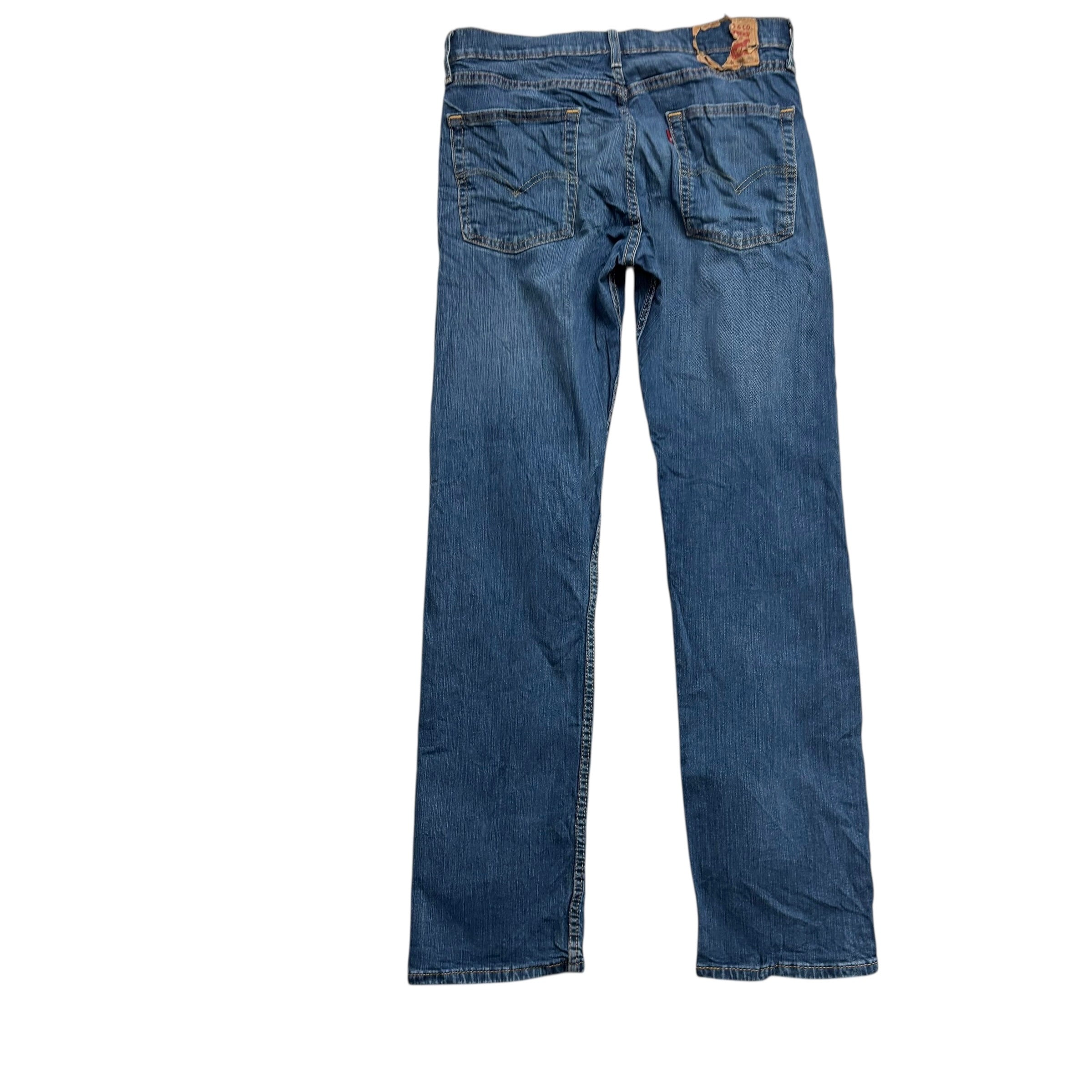 Levis 513 Jeans W32 L32 Mens Mid Blue Slim Straight Fit Stretch Denim