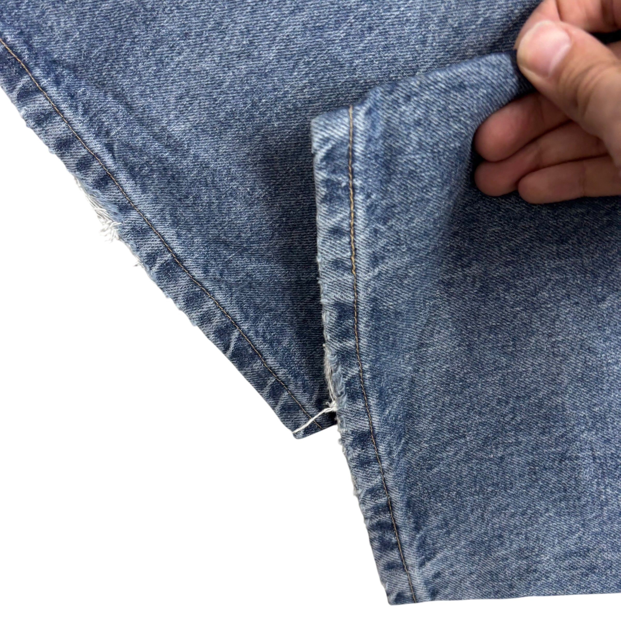 Wrangler Jeans W44 L30 Mens Mid Blue Relaxed Straight Fit Denim