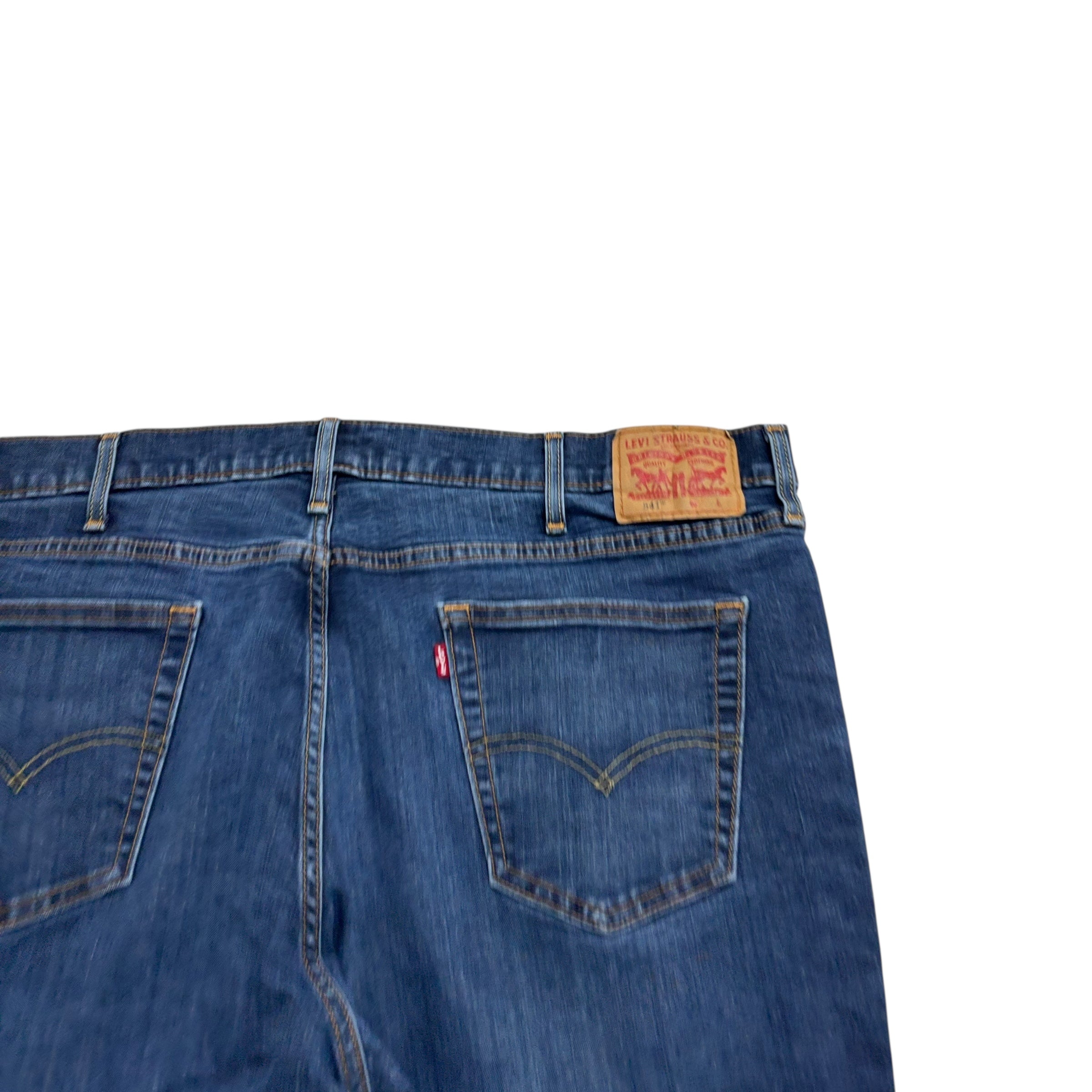 Levis 541 Jeans W44 L30 Mens Dark Blue Athletic Tapered Fit Stretch Denim (E)