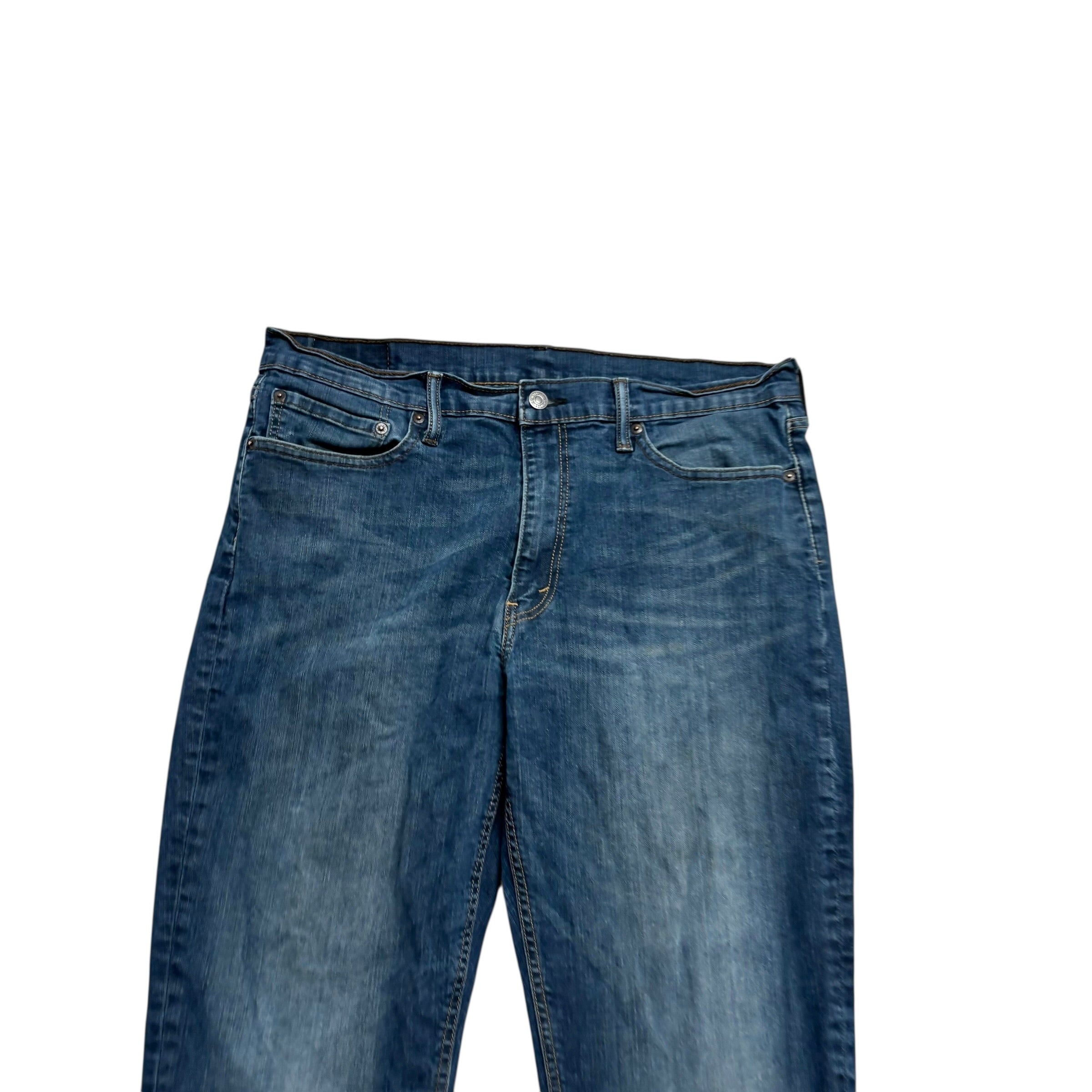 Levis 514 Jeans W34 L32 Mens Dark Blue Regular Straight Fit Stretch Denim