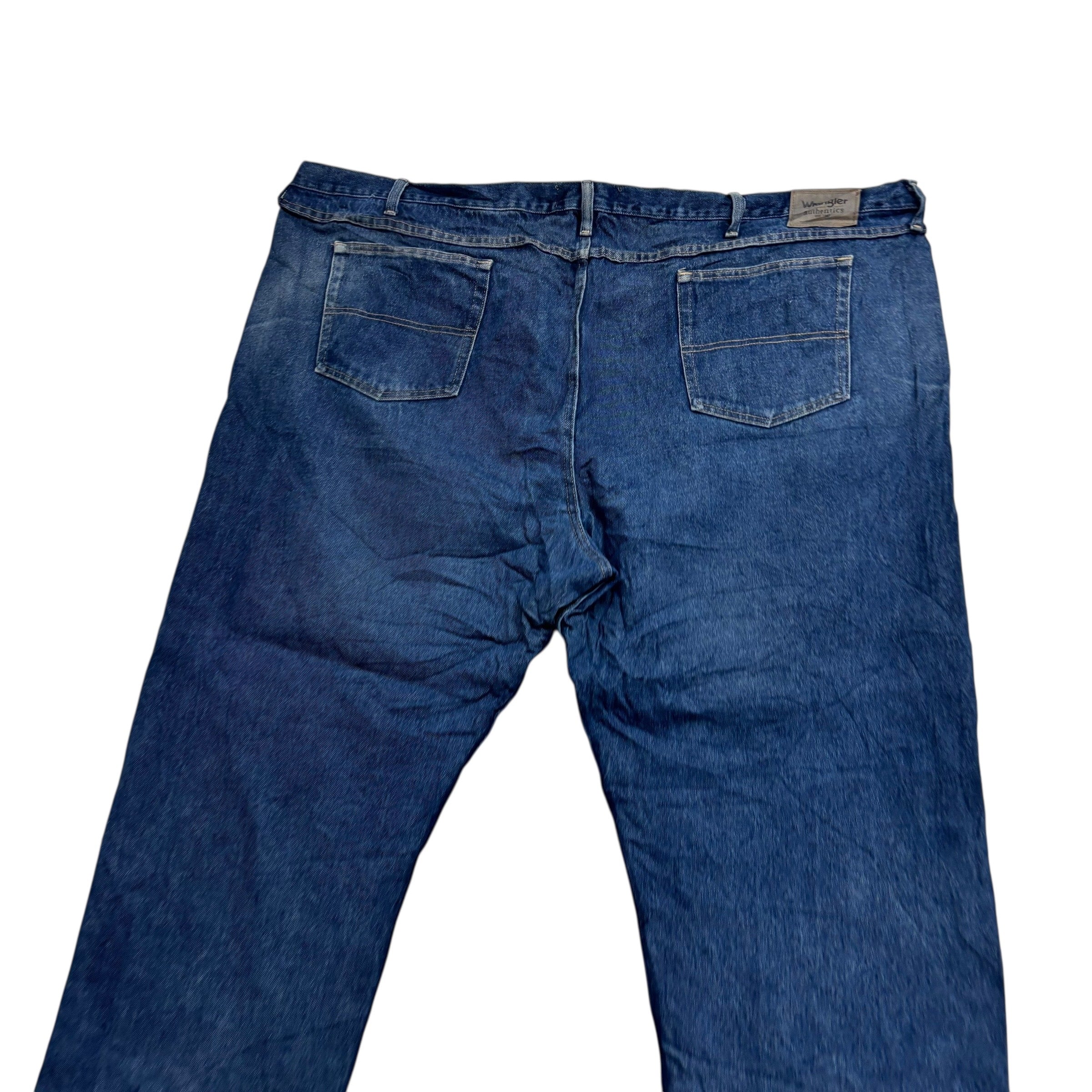 Wrangler Jeans W56 L30 Mens Dark Blue Relaxed Straight Fit Denim