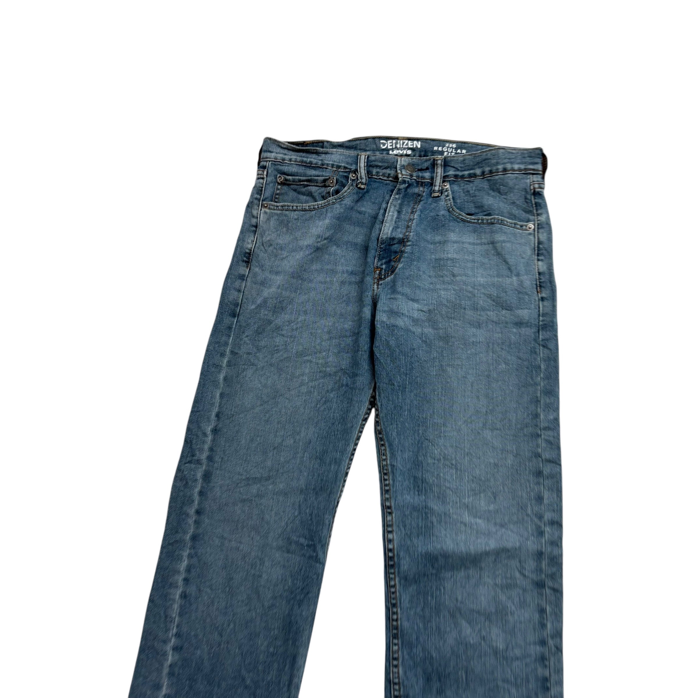 Levis Denizen Jeans W32 L32 Mens Blue Regular Straight Fit Stretch Denim (E)