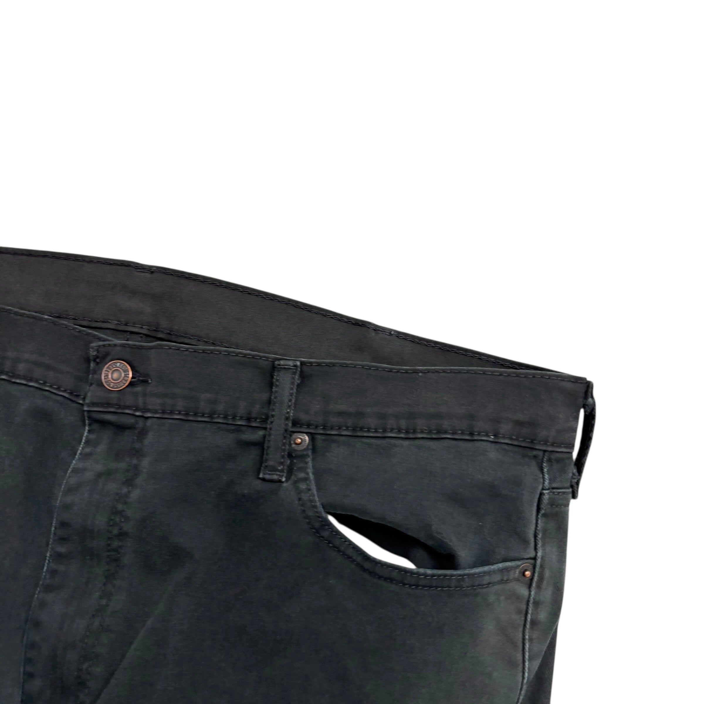 Levis 541 Jeans W40 L31 Mens Black Athletic Tapered Fit Stretch Denim (F)