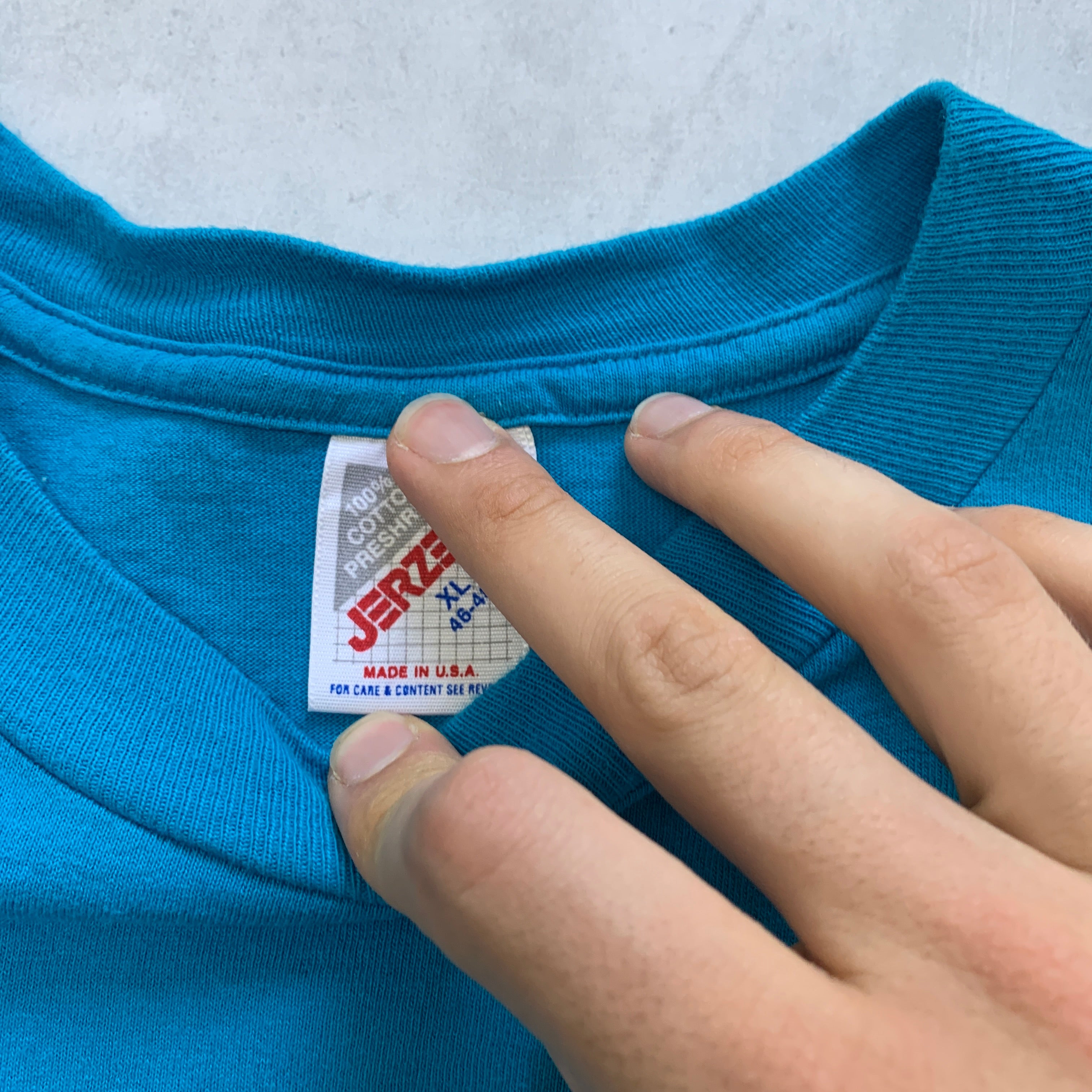 Vintage T Shirt Mens XL Blue Graphic Print 90s USA (E)