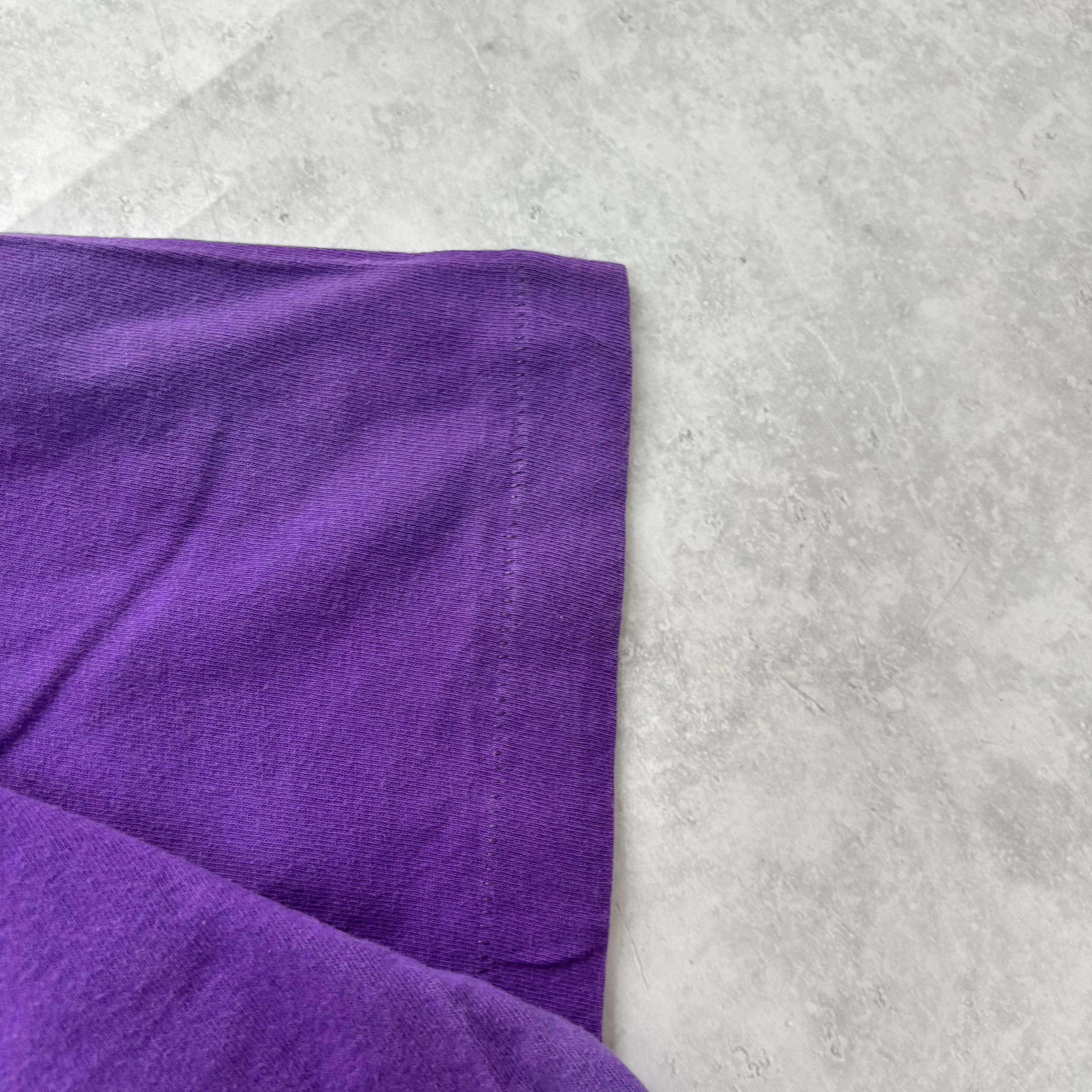 Vintage T Shirt Mens Large Purple Single Stitch Graphic Print 90s USA (E)