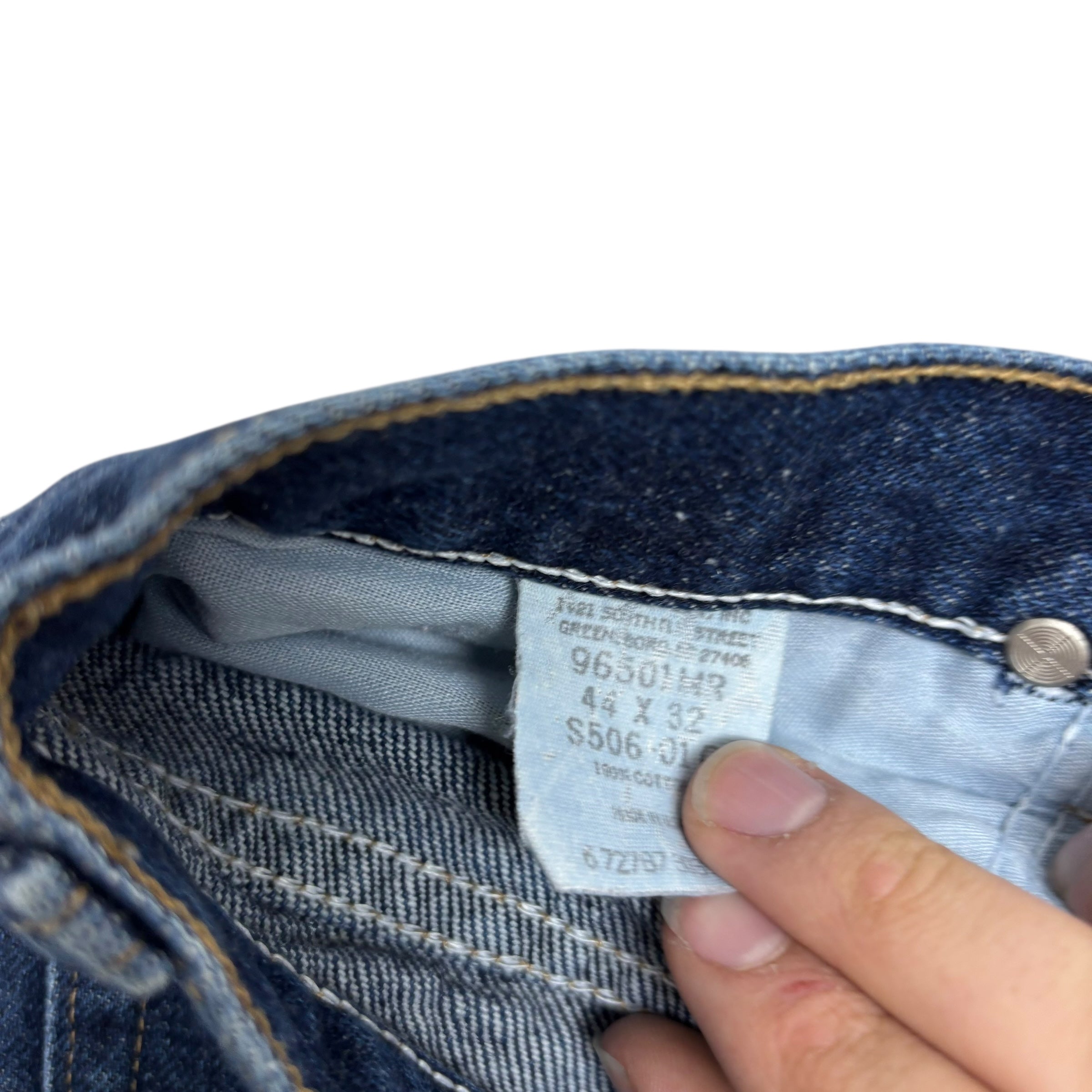 Wrangler Jeans W42 L32 Mens Dark Blue Regular Straight Fit Vintage Denim (E)