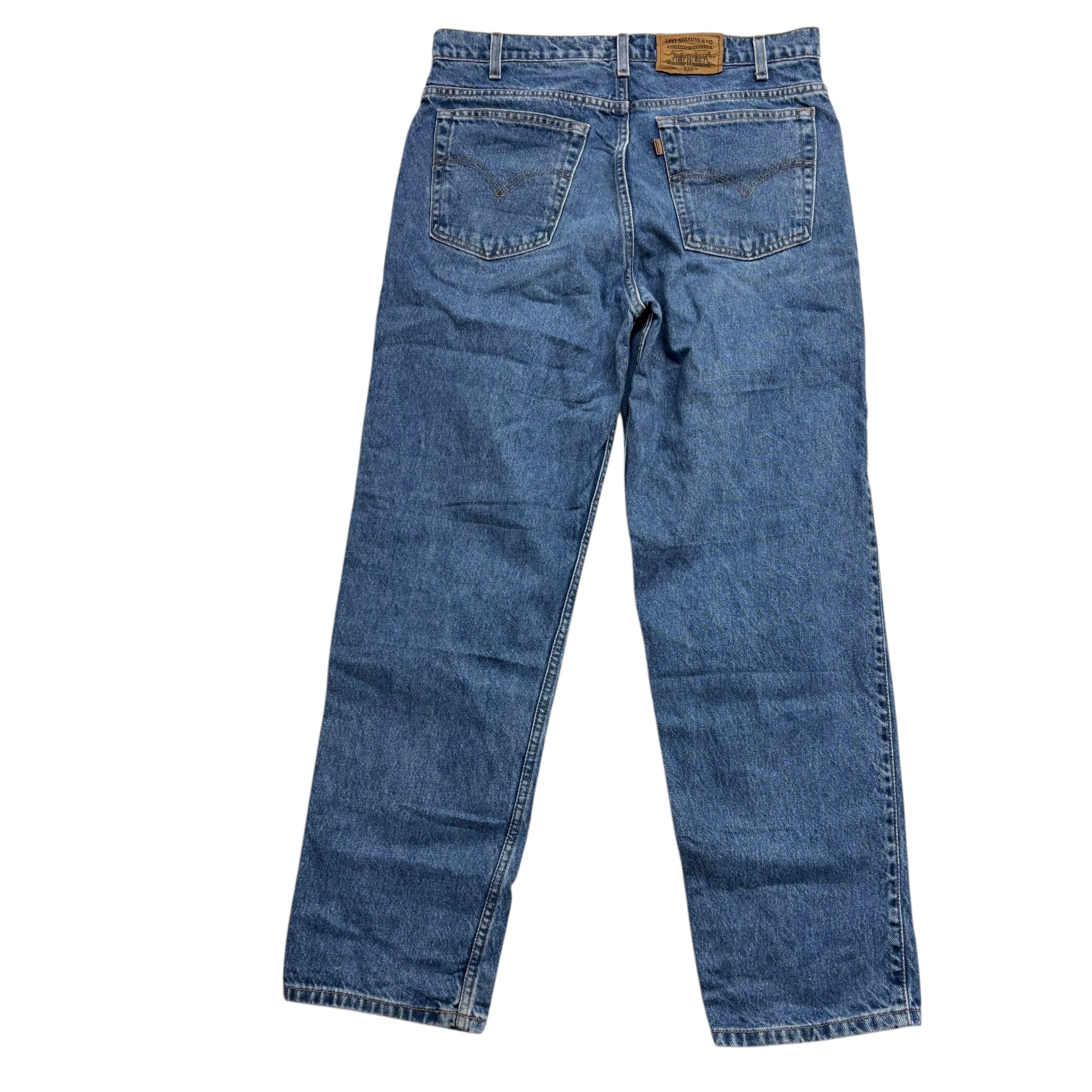 Levis 540 Jeans W34 L30 Mens Mid Blue Relaxed Straight Fit Vintage Denim (E)