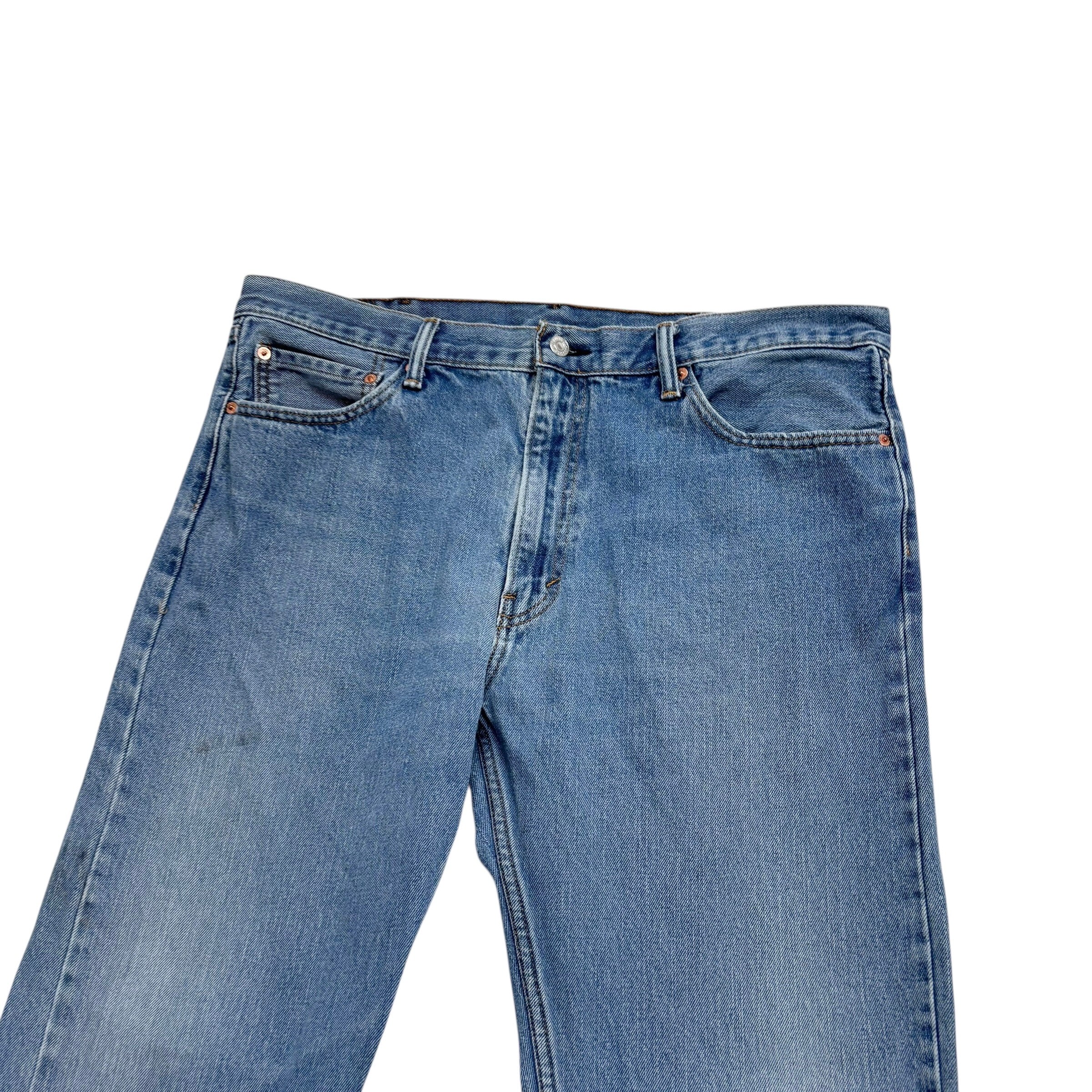 Levis 505 Jeans W40 L34 Mens Light Blue Regular Straight Fit Vintage Denim