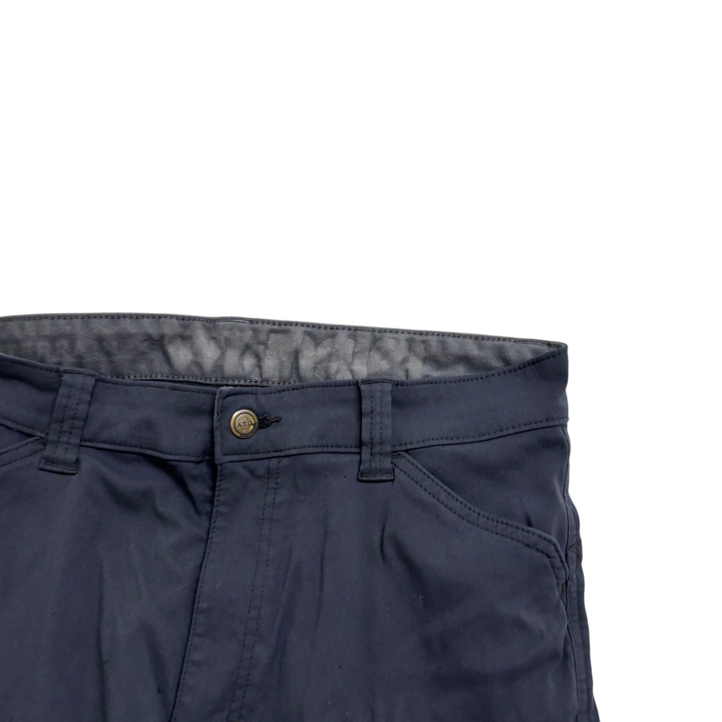 Wrangler All Terrain Gear Shorts W34 Mens Navy Blue Regular Stretch Nylon (F)