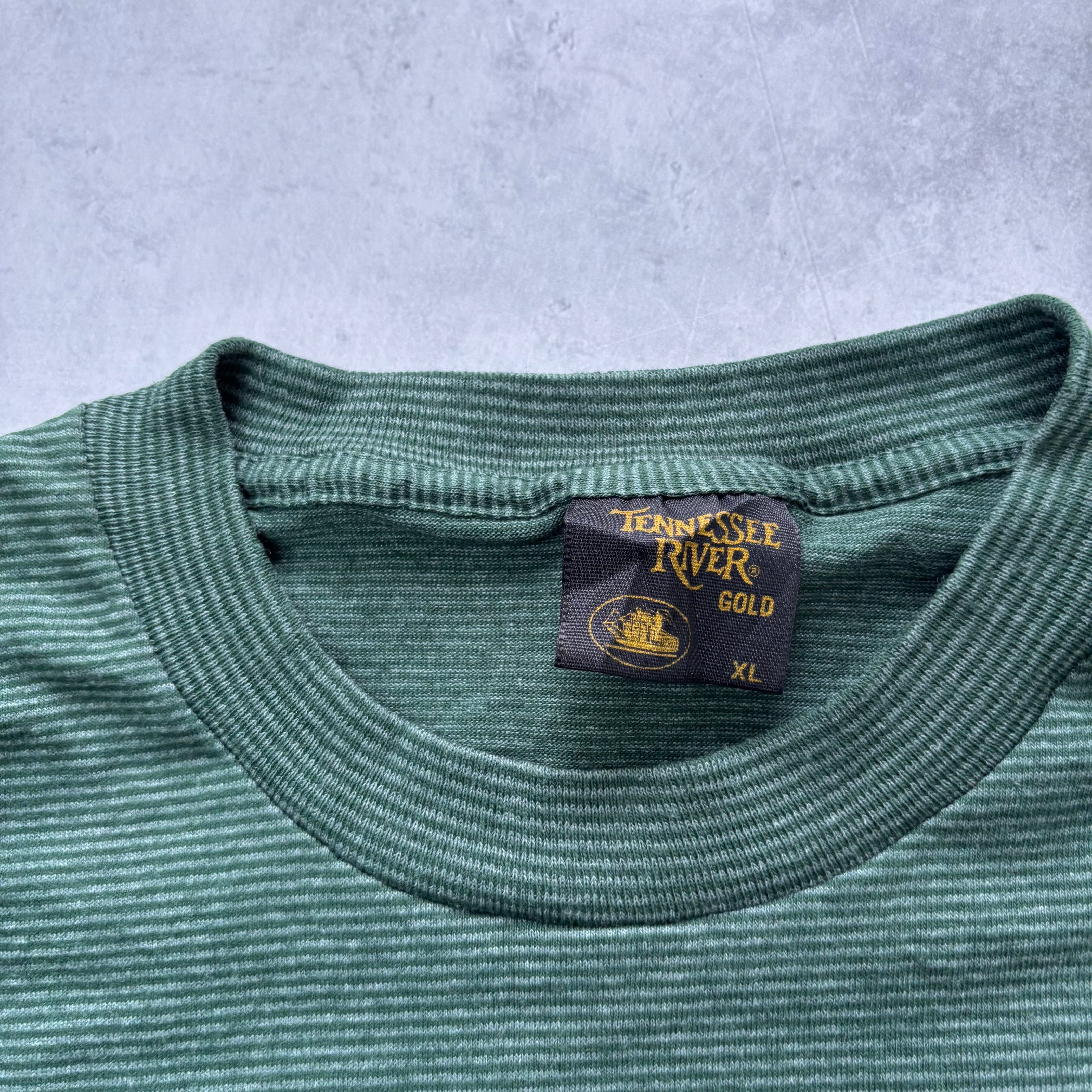 Vintage T Shirt Mens XL Green Single Stitch Graphic Print 90s USA Tourist (E)