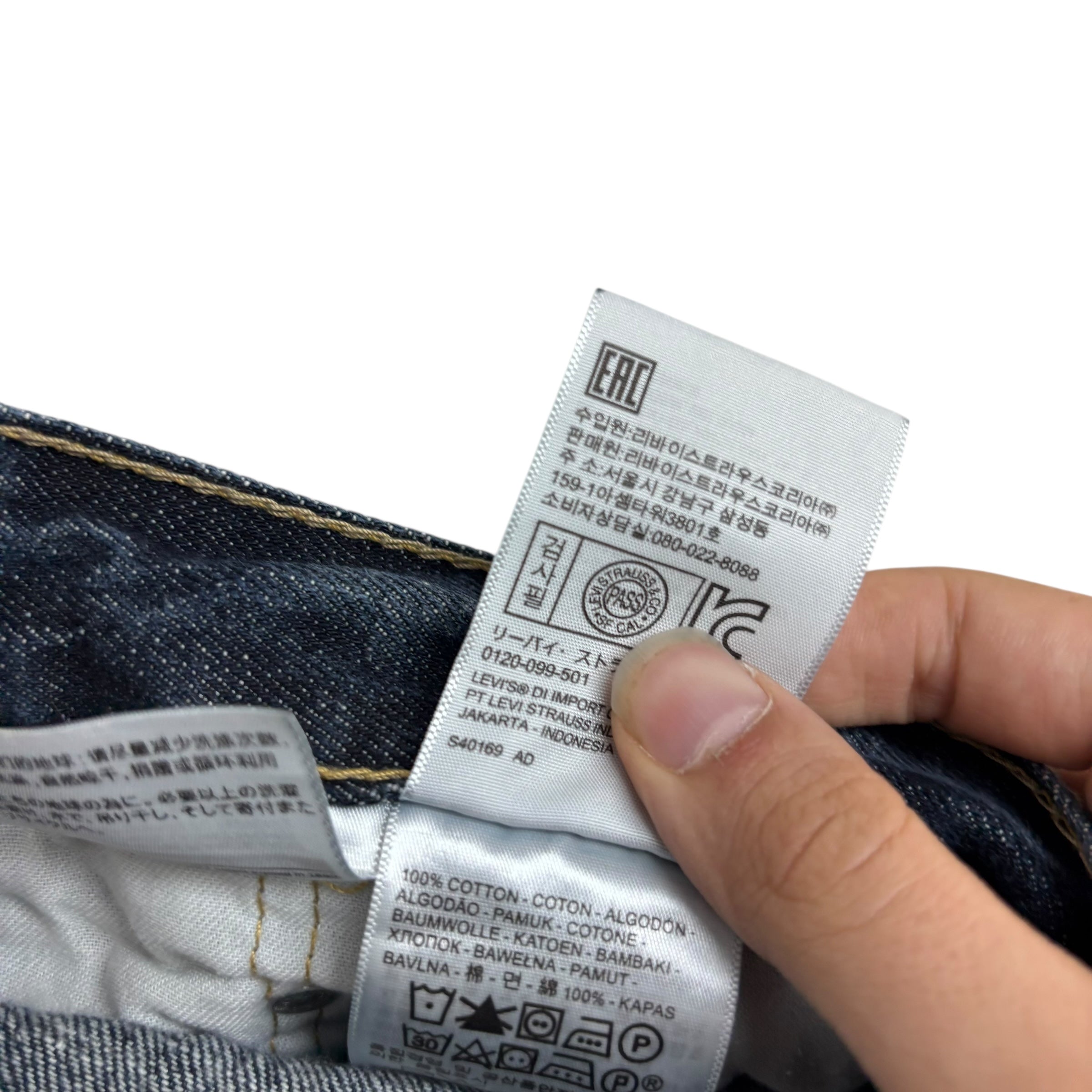 Levis 559 Jeans W38 L32 Mens Dark Blue Baggy Relaxed Straight Fit Denim (E)