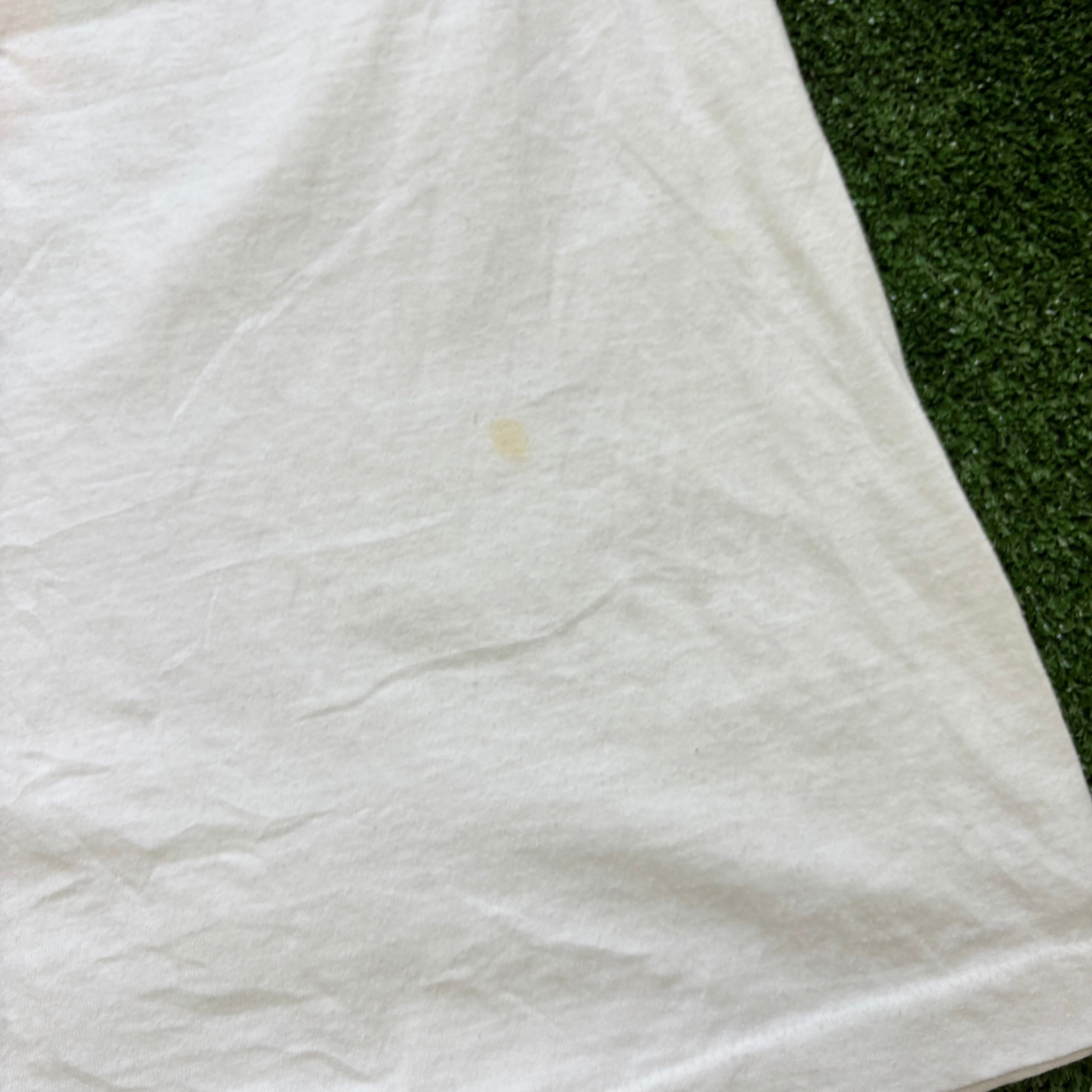 Vintage T Shirt Mens Medium White Single Stitch Graphic Print 90s Flowers (F)