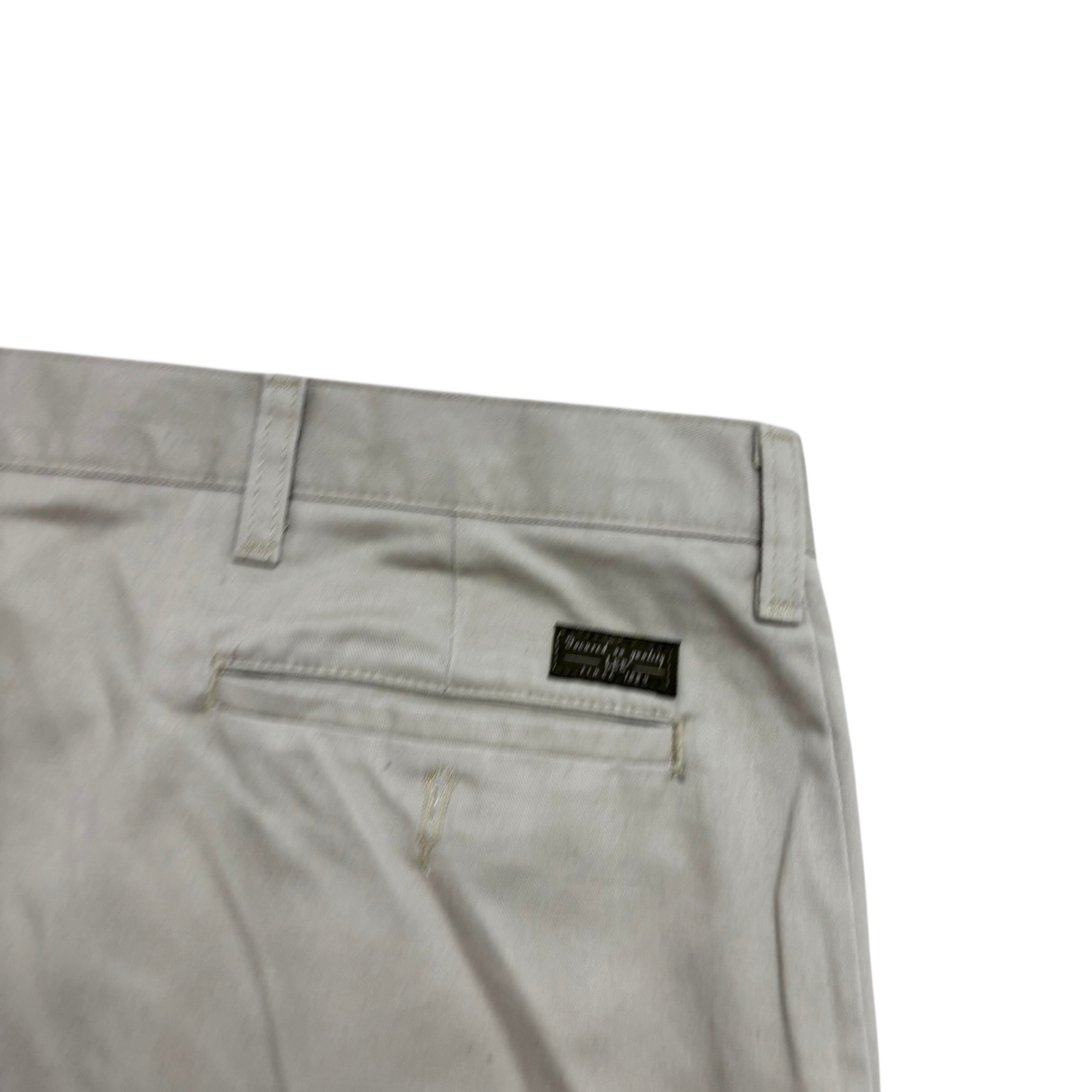 Lee Pleated Trousers W42 L30 Mens Beige Relaxed Straight Fit Vintage Pants