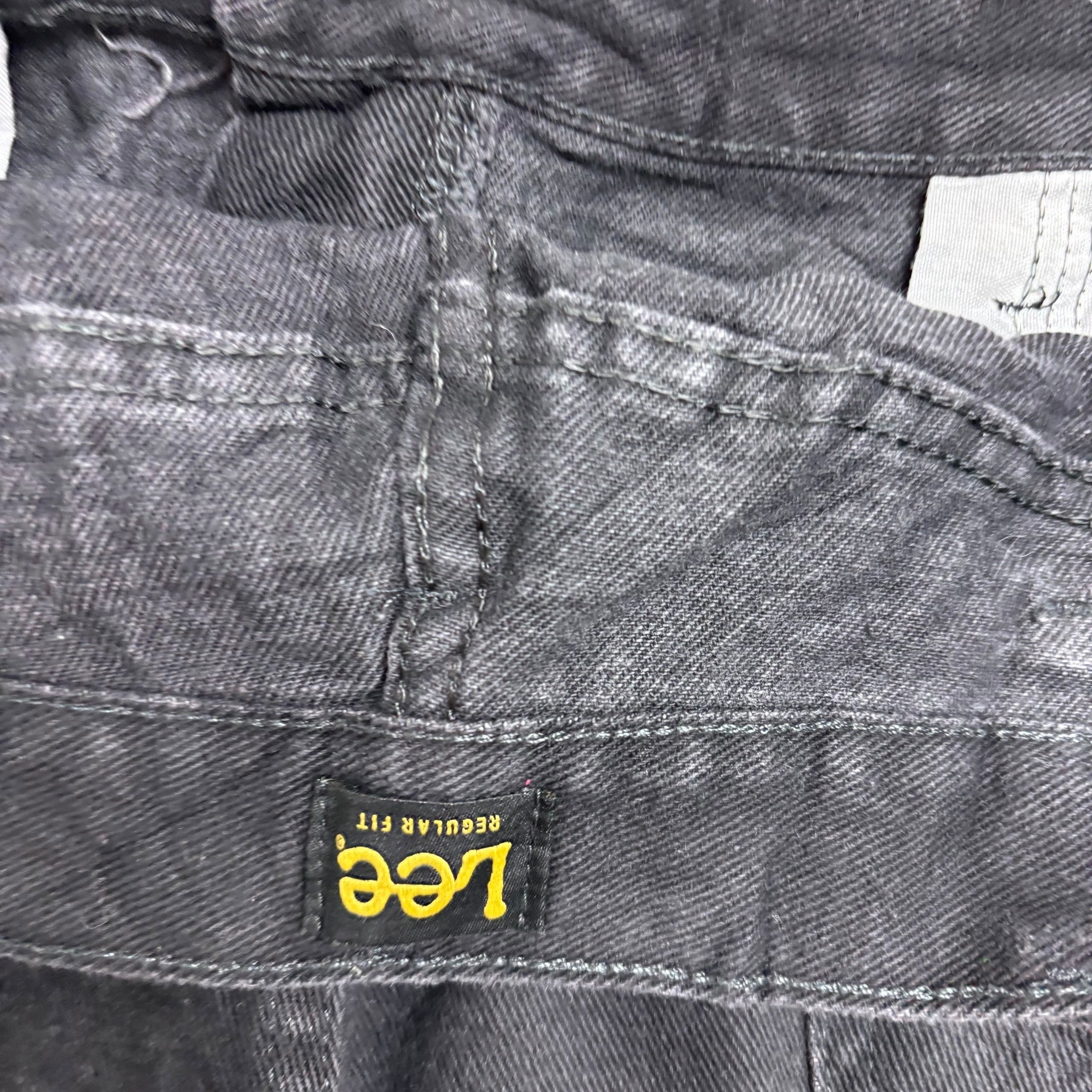 Lee Jeans W40 L29 Mens Black Regular Straight Fit Denim (E)