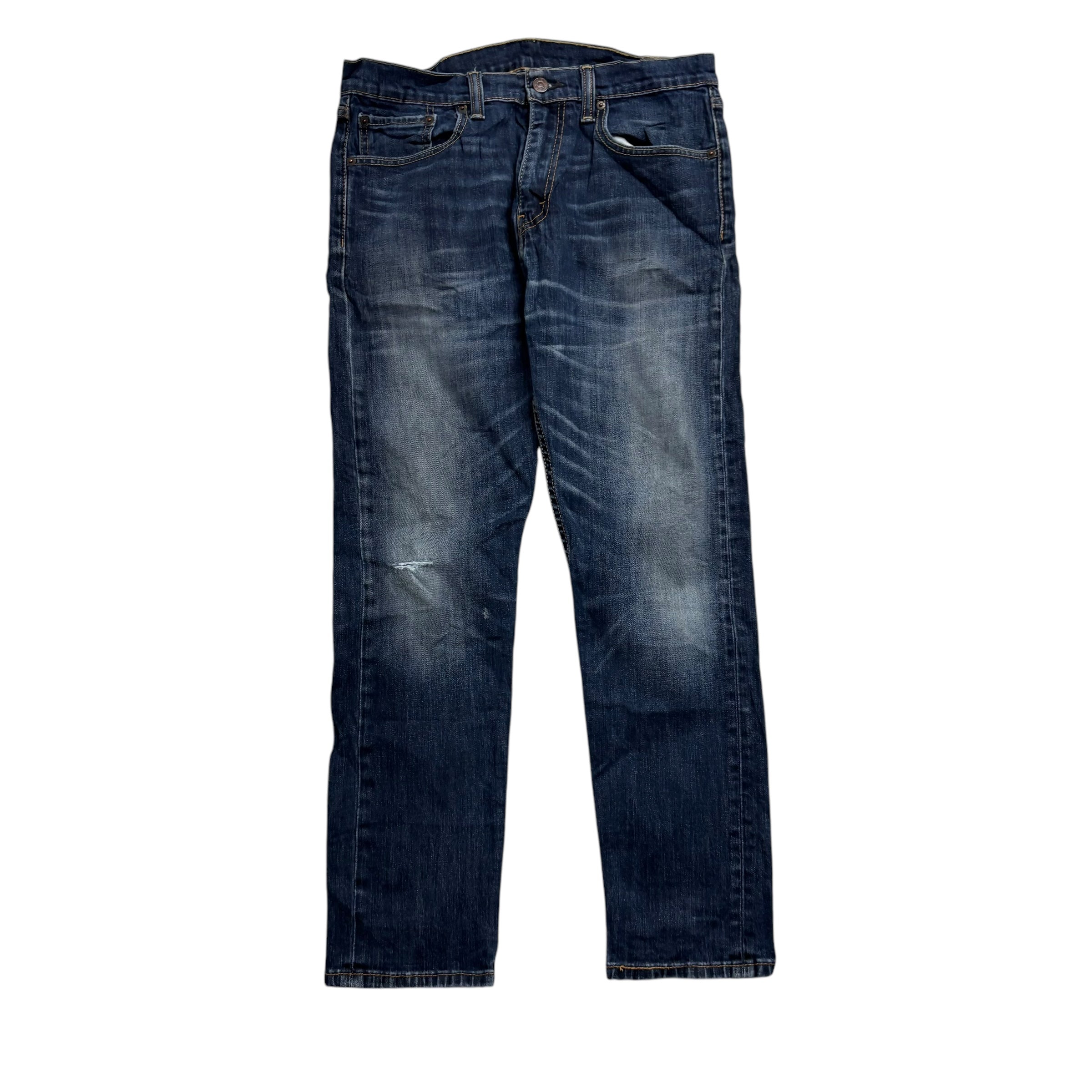 Levis 508 Jeans W32 L29 Mens Dark Blue Regular Tapered Fit Stretch Denim (F)