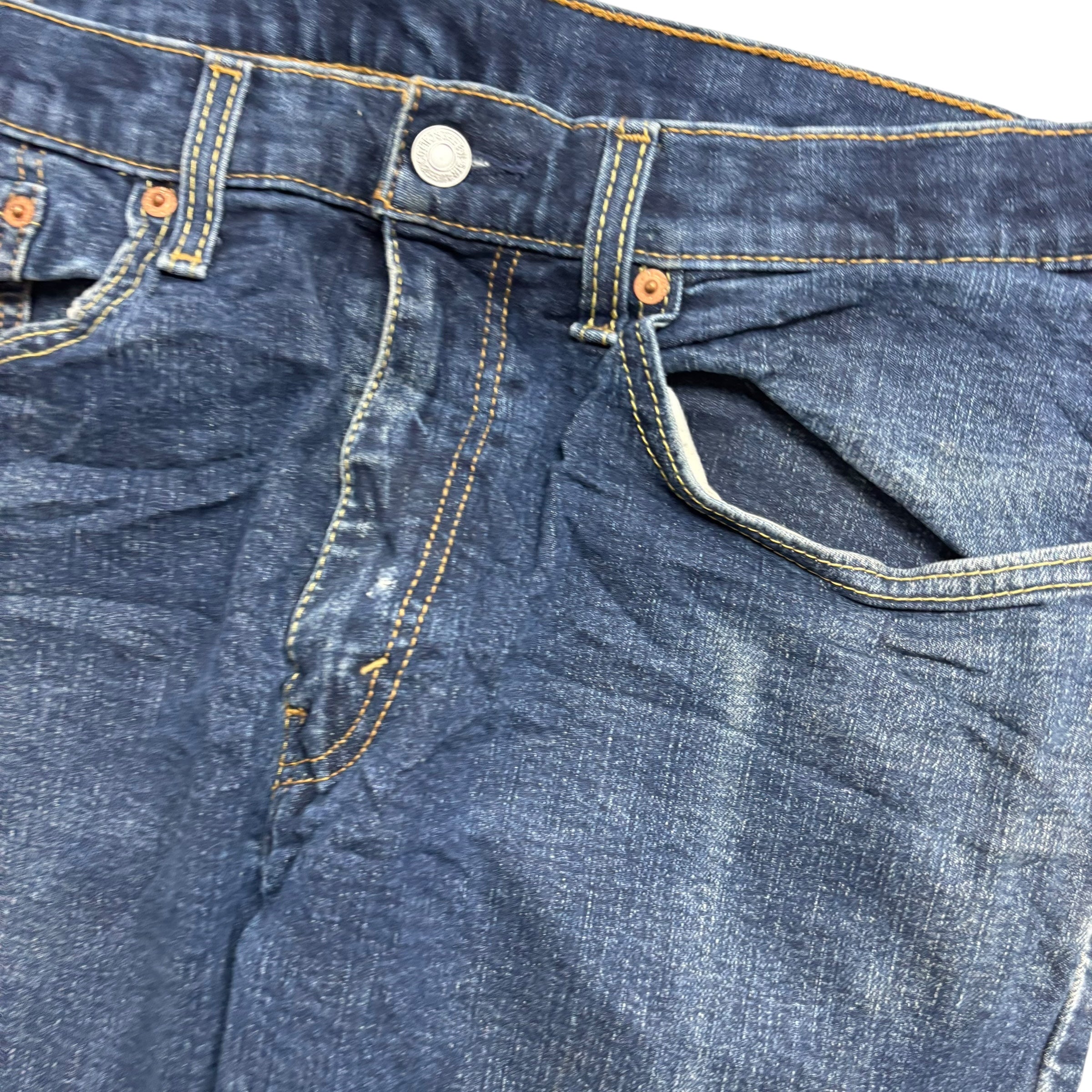 Levis 559 Jeans W34 L30 Mens Dark Blue Regular Straight Fit Stretch Denim (F)