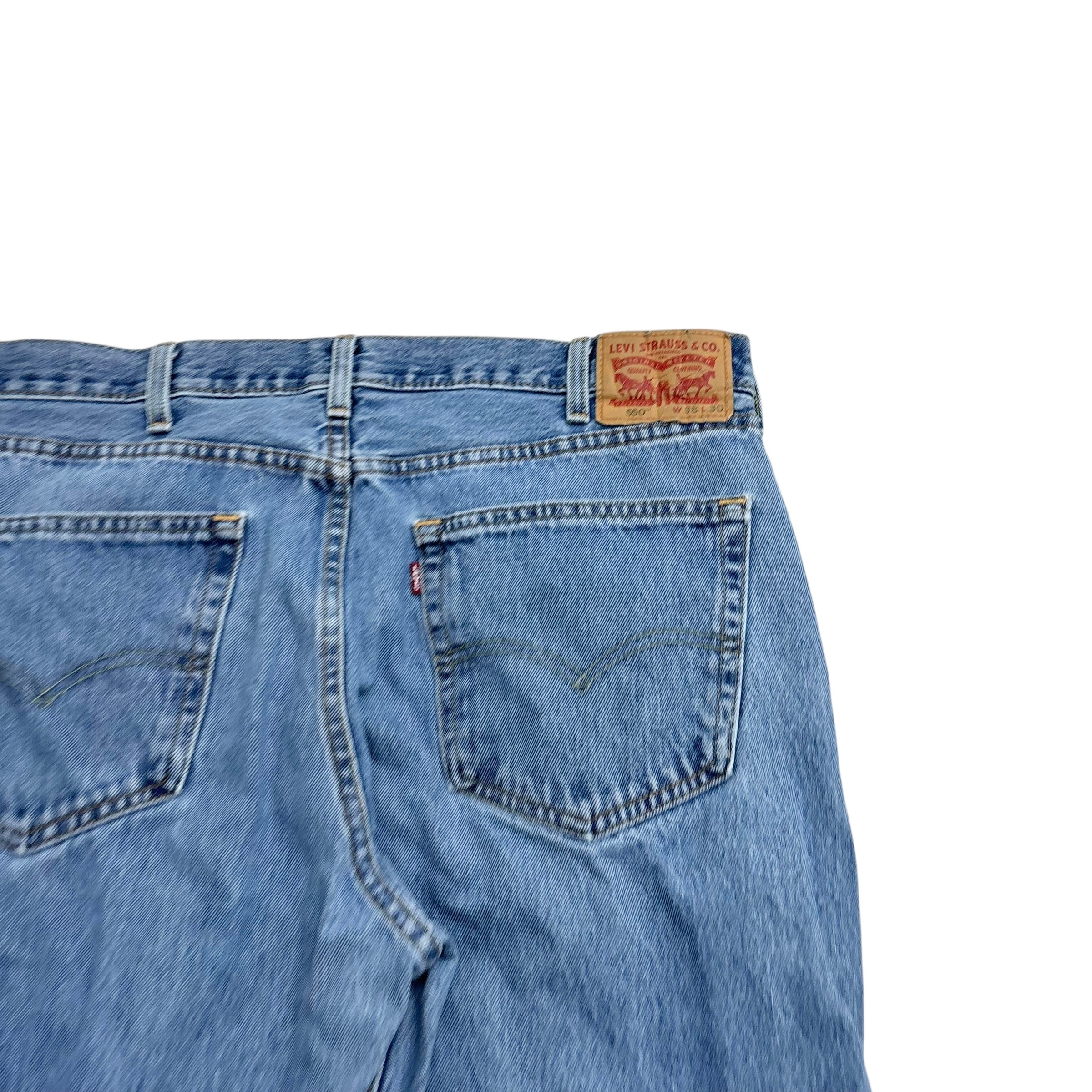 Levis 550 Jeans W38 L30 Mens Light Blue Baggy Relaxed Straight Fit Denim