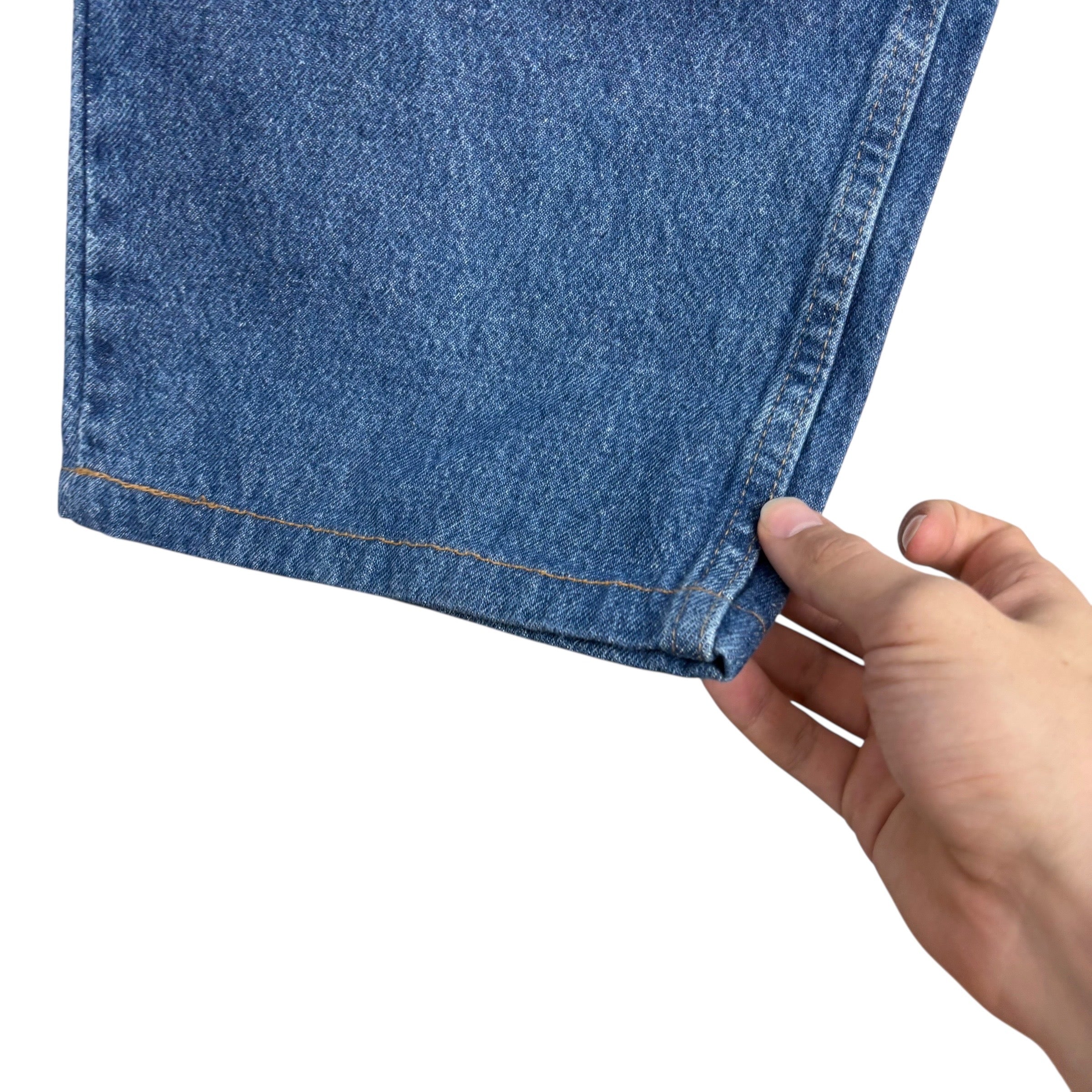 Wrangler Jeans W44 L25 Mens Mid Blue Regular Straight Fit Denim