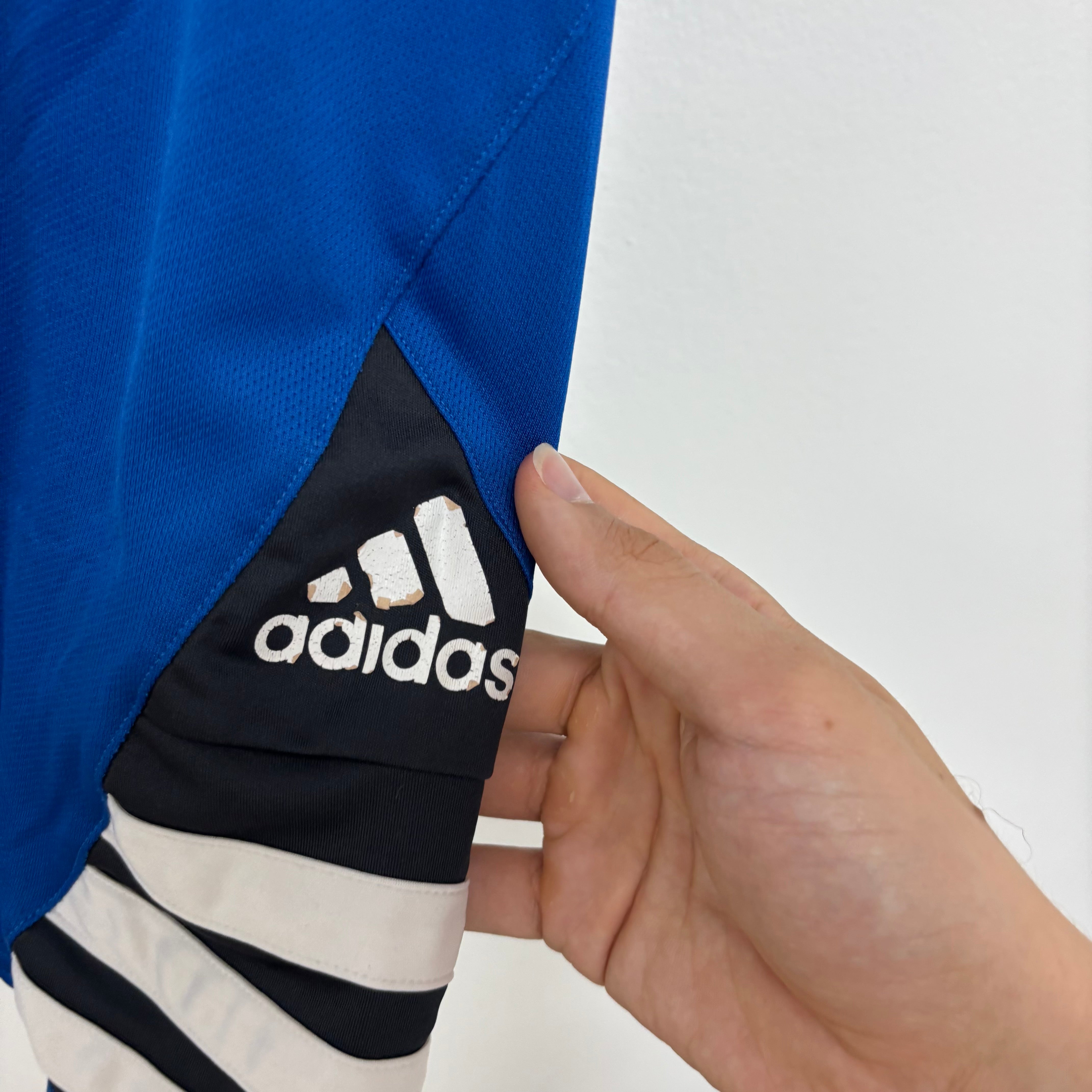 Adidas Shorts Mens Small Blue Sports Running Gym Athletic Pockets