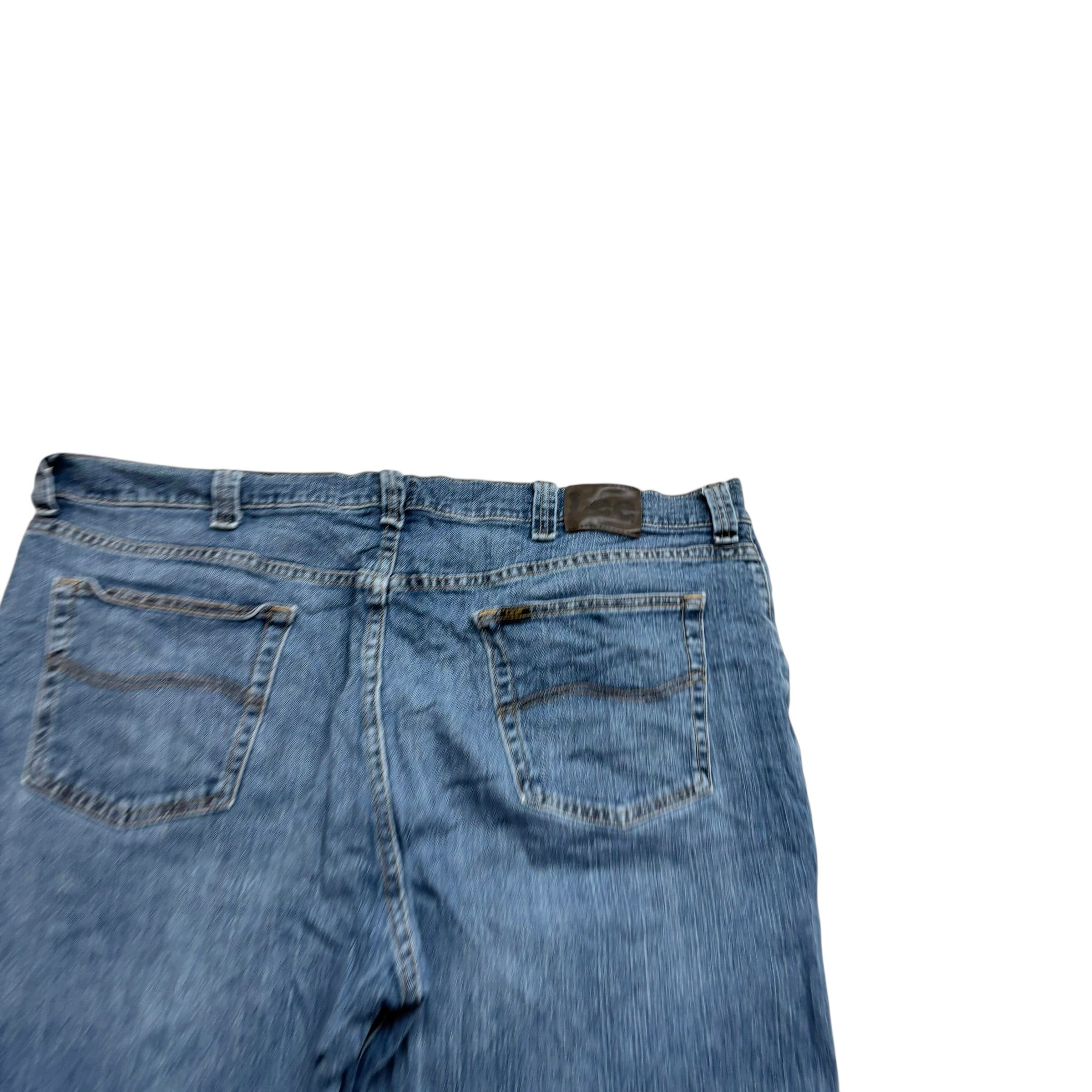 Lee Jeans W44 L31 Mens Mid Blue Regular Straight Fit Stretch Denim (E)