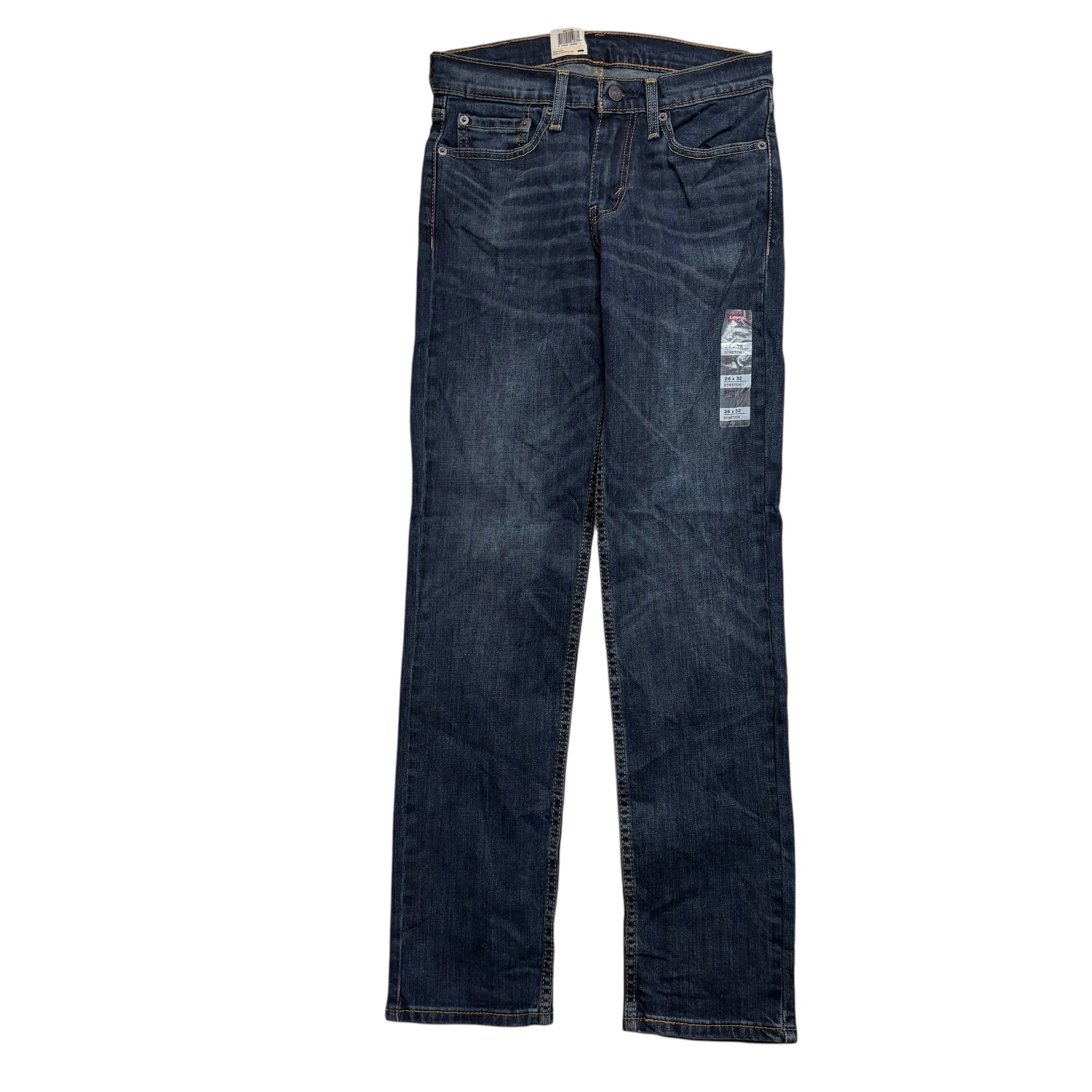 Levis 511 Jeans W28 L32 Mens Dark Blue Slim Fit Stretch Denim (E)