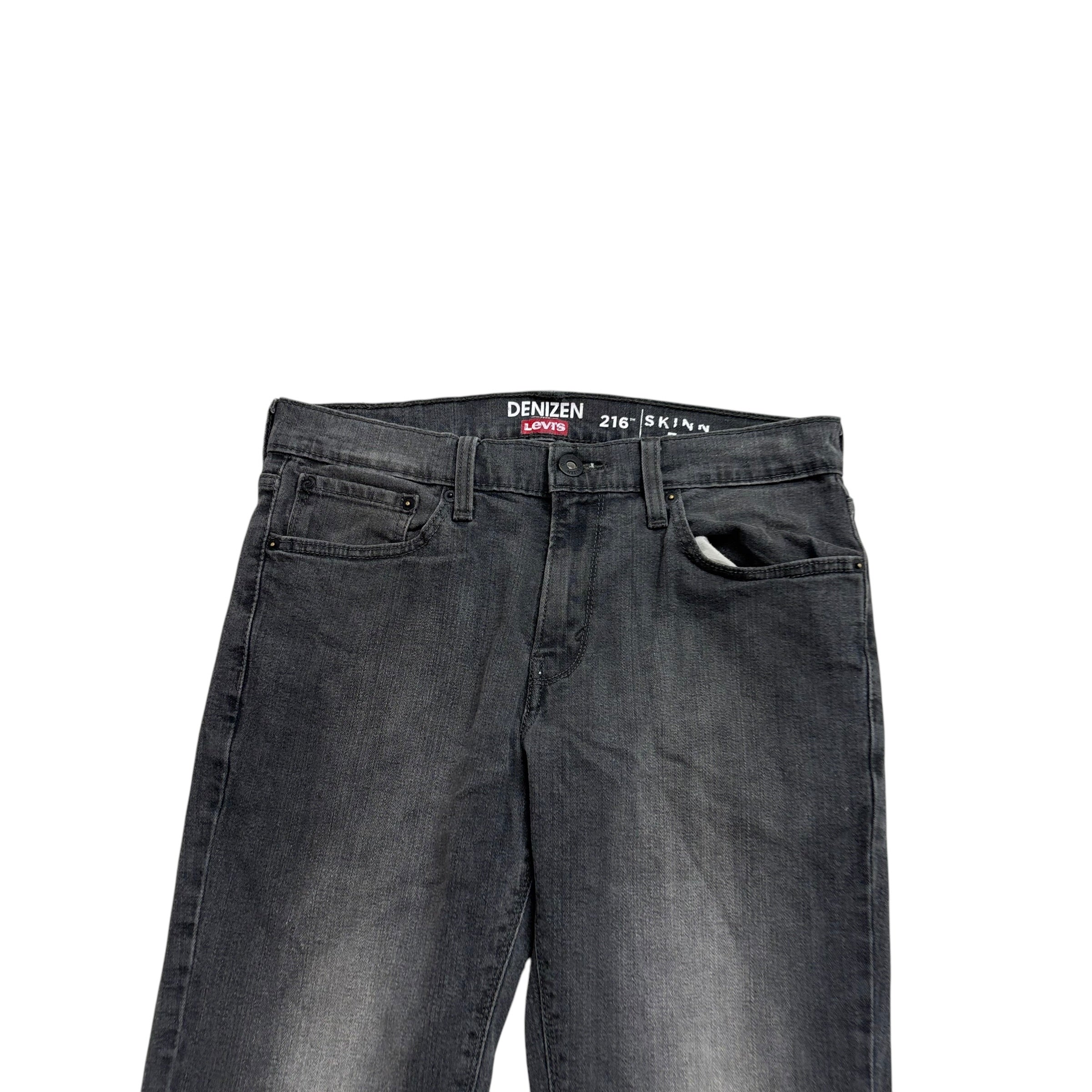 Levis Denizen Jeans W32 L30 Mens Grey Skinny Fit Stretch Denim