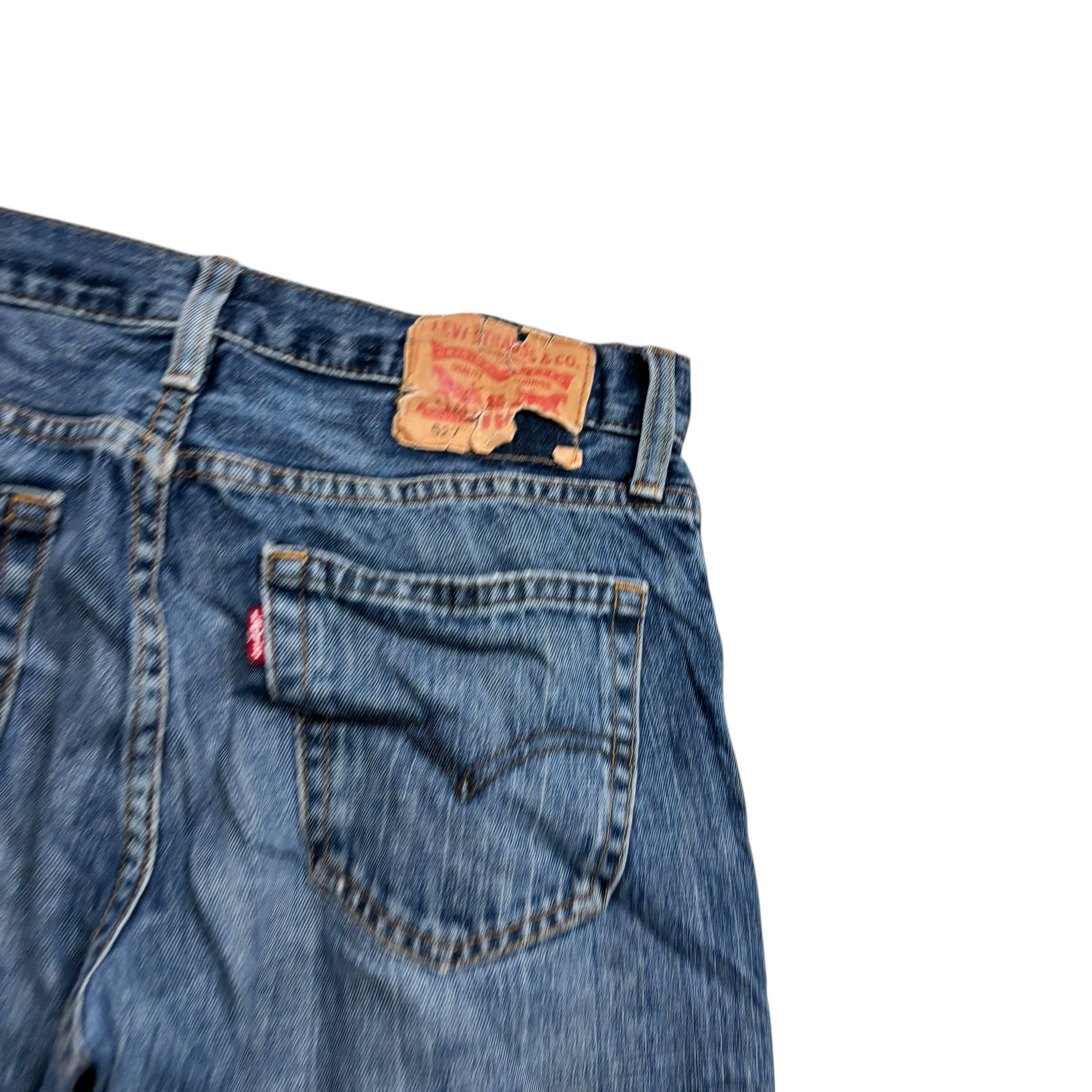 Levis 527 Jeans W30 L32 Mens Mid Blue Slim Bootcut Fit Denim (F)