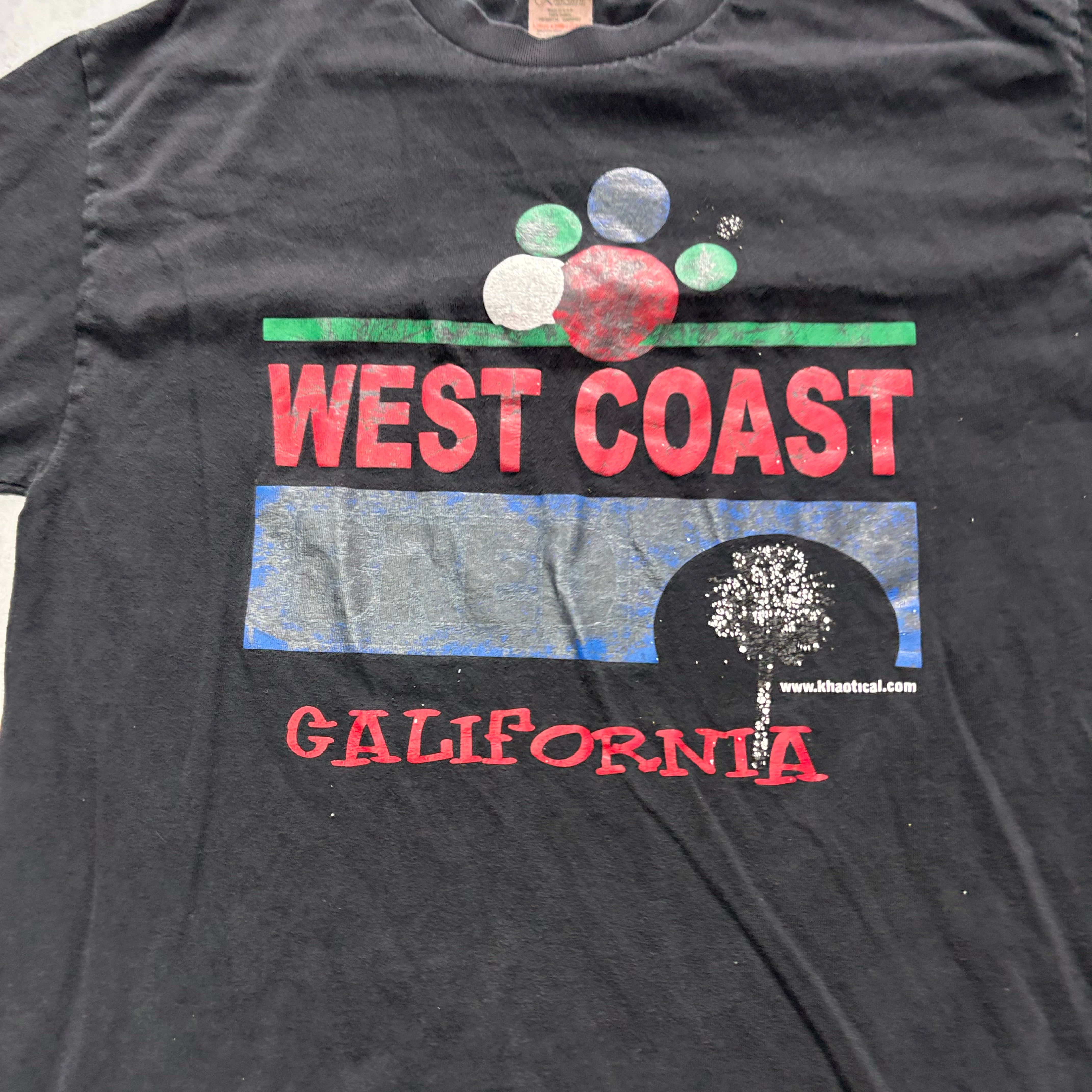 Vintage T Shirt Mens Large Black Graphic Print 90s