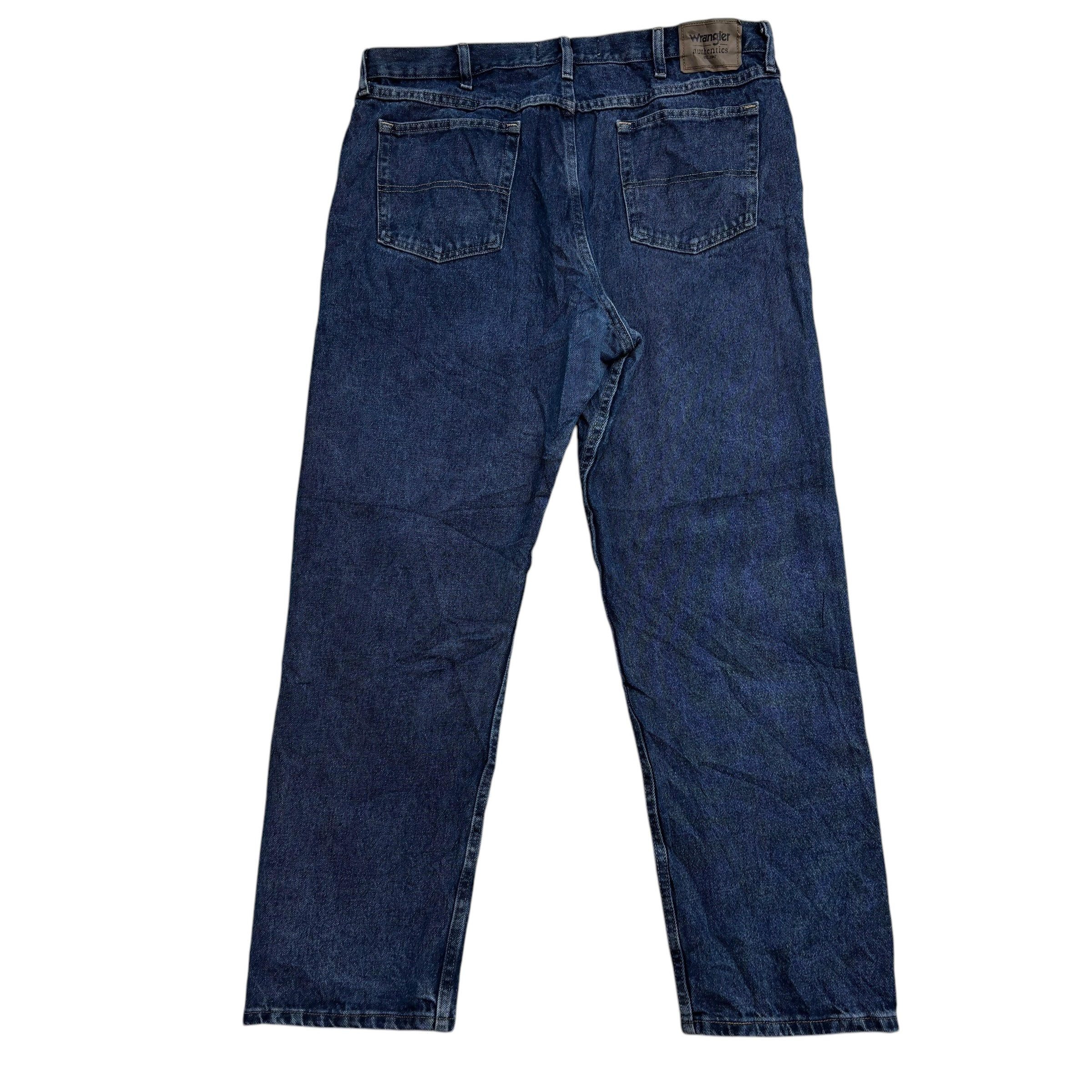 Wrangler Jeans W38 L32 Mens Mid Blue Baggy Relaxed Straight Fit Denim (E)