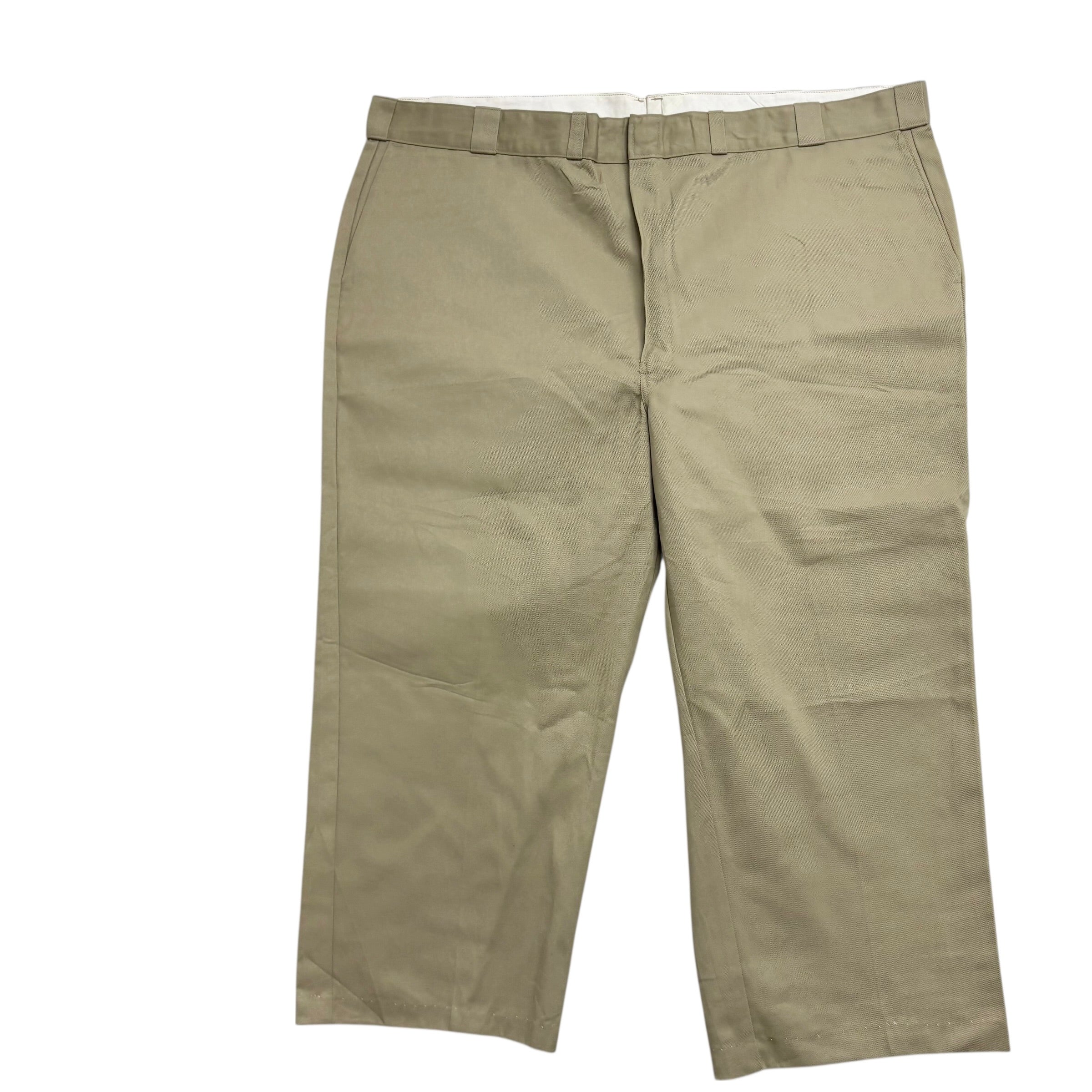 Dickies 874 Trousers W48 L25 Mens Beige Original Straight Fit Pants USA Made (E)
