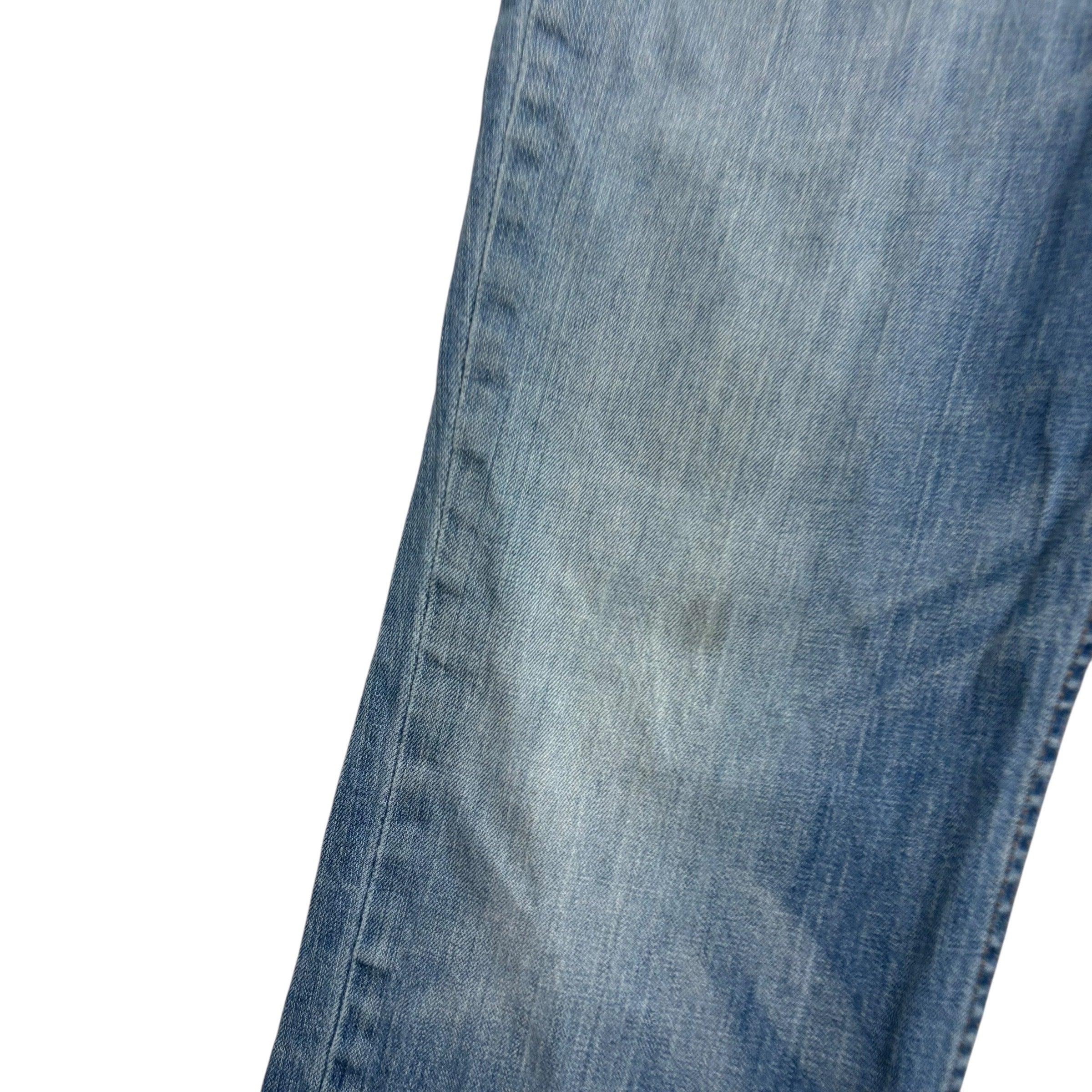 Levis 514 Jeans W36 L32 Mens Light Blue Regular Straight Fit Stretch Denim