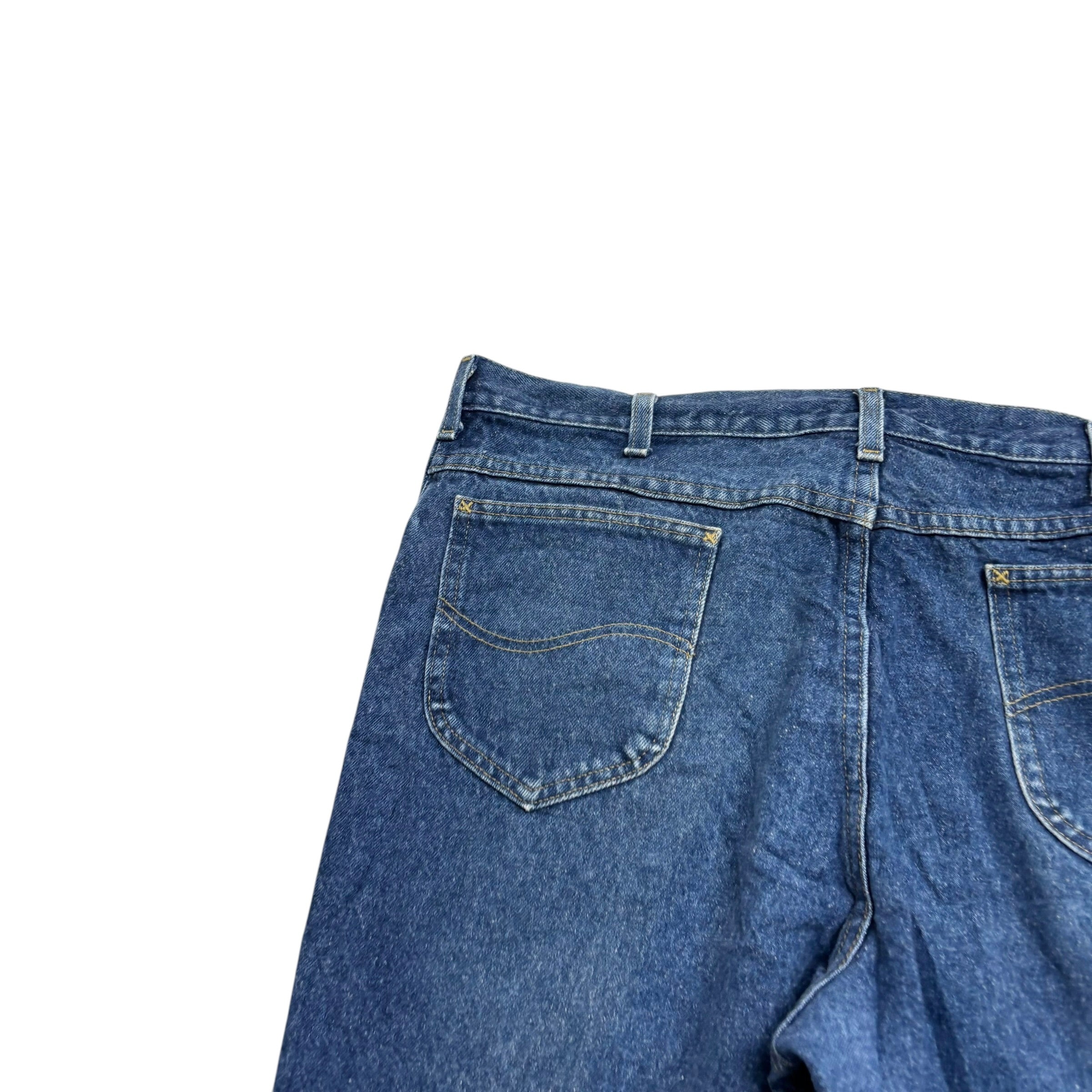 Lee Jeans W40 L32 Mens Mid Blue Regular Straight Fit Vintage Denim (E)