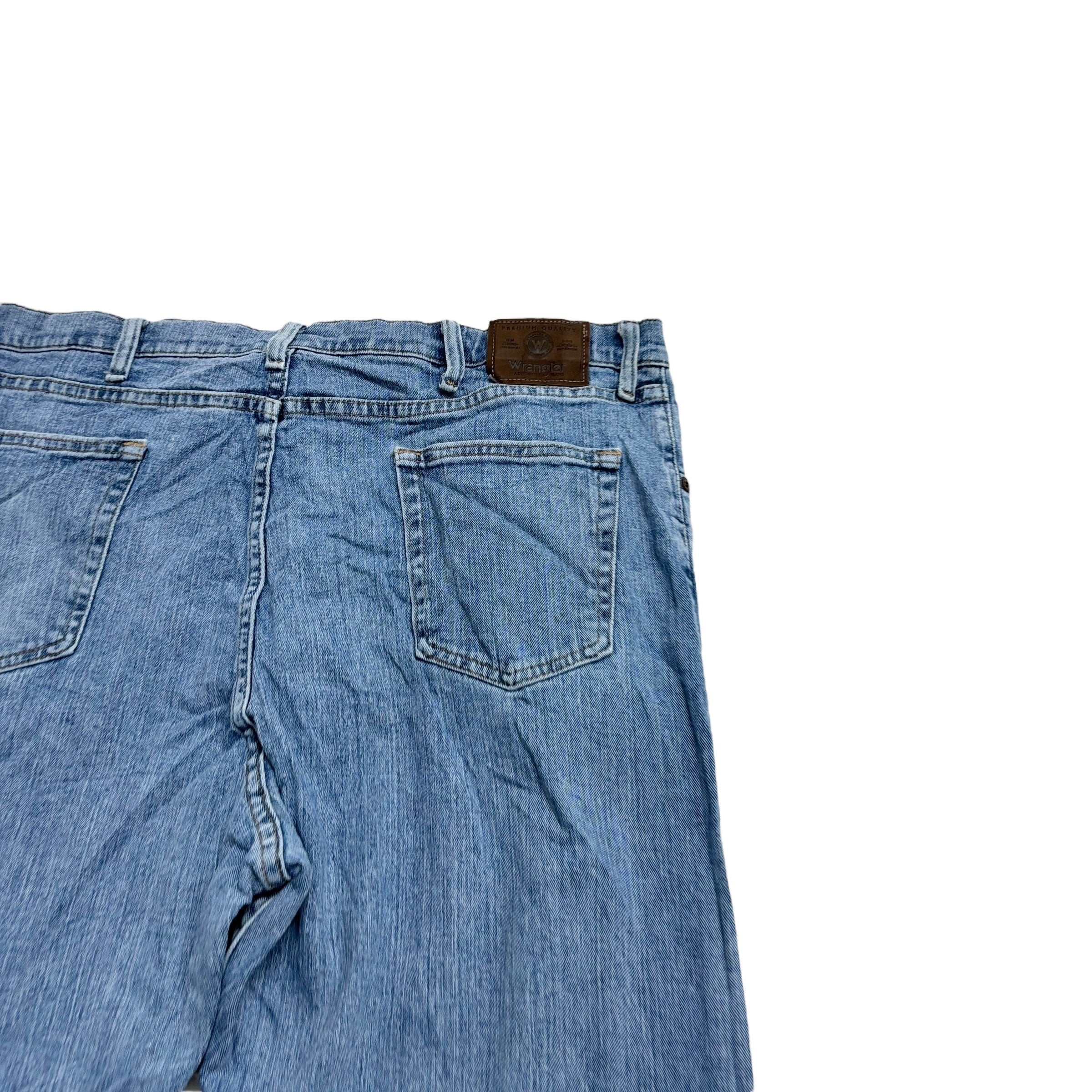 Wrangler Jeans W40 L34 Mens Light Blue Relaxed Straight Fit Stretch Denim (E)