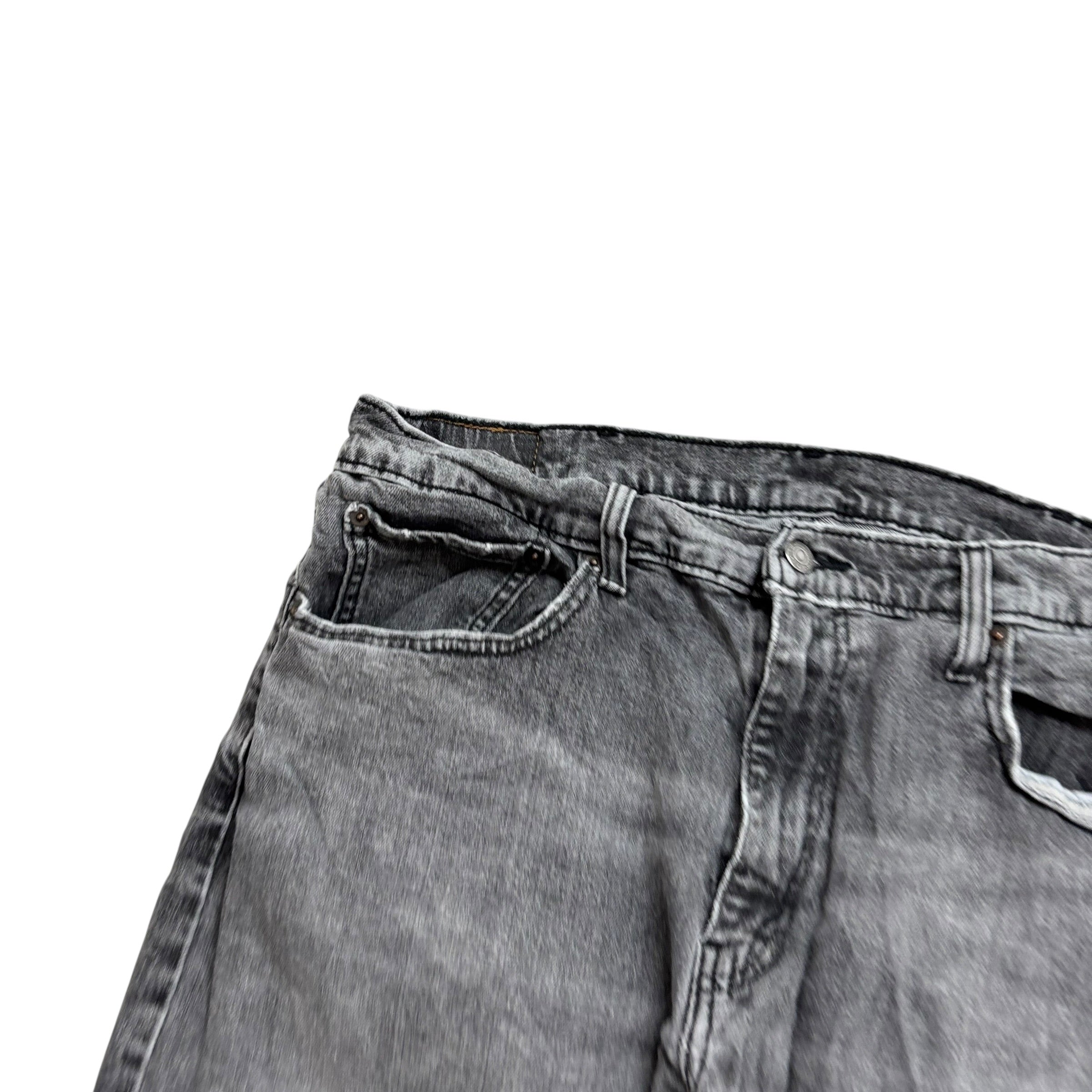 Levis 502 Jeans W38 L30 Mens Grey Regular Tapered Fit Stretch Denim