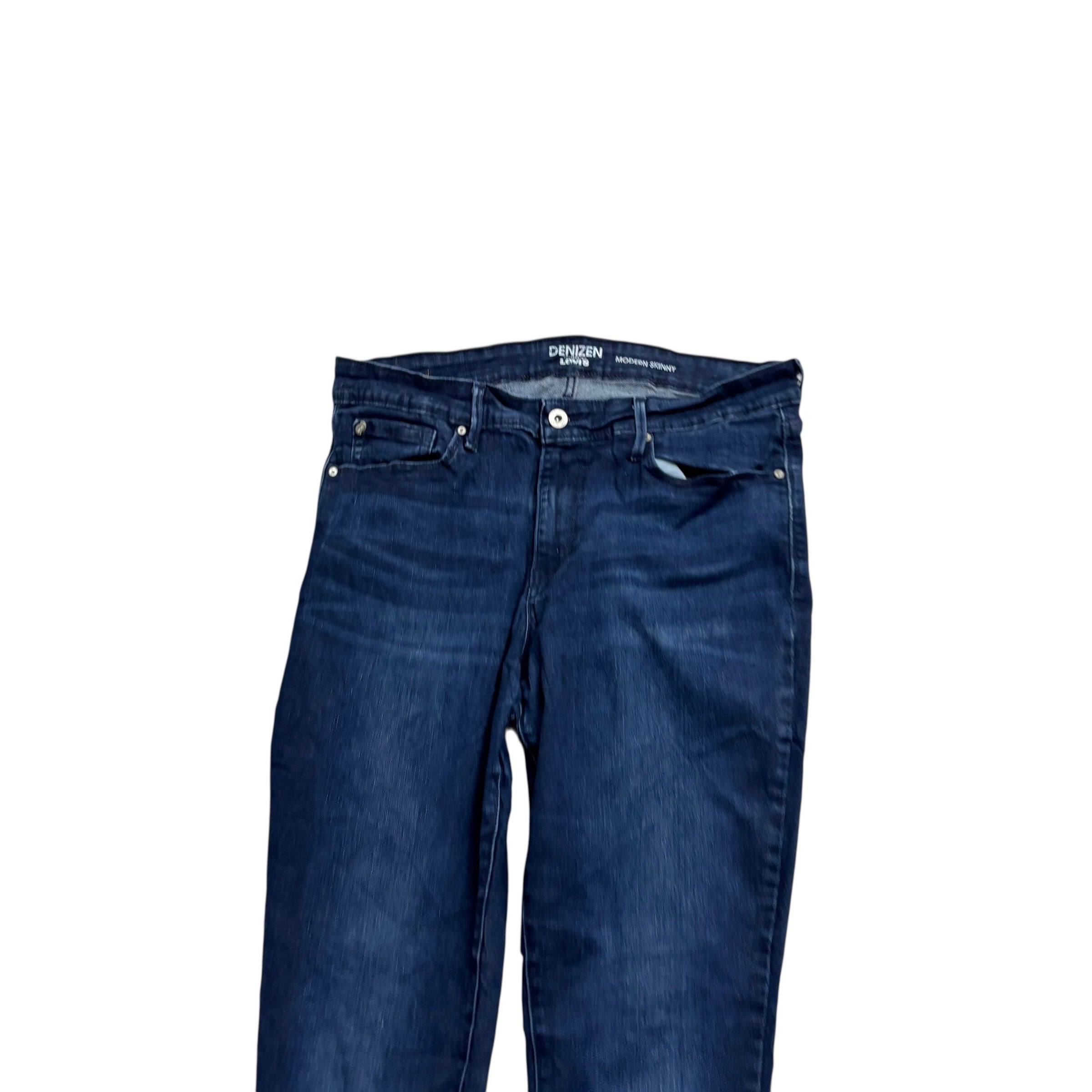 Levis Denizen Jeans W32 L30 Womens Skinny Fit Navy Blue Stretch Denim