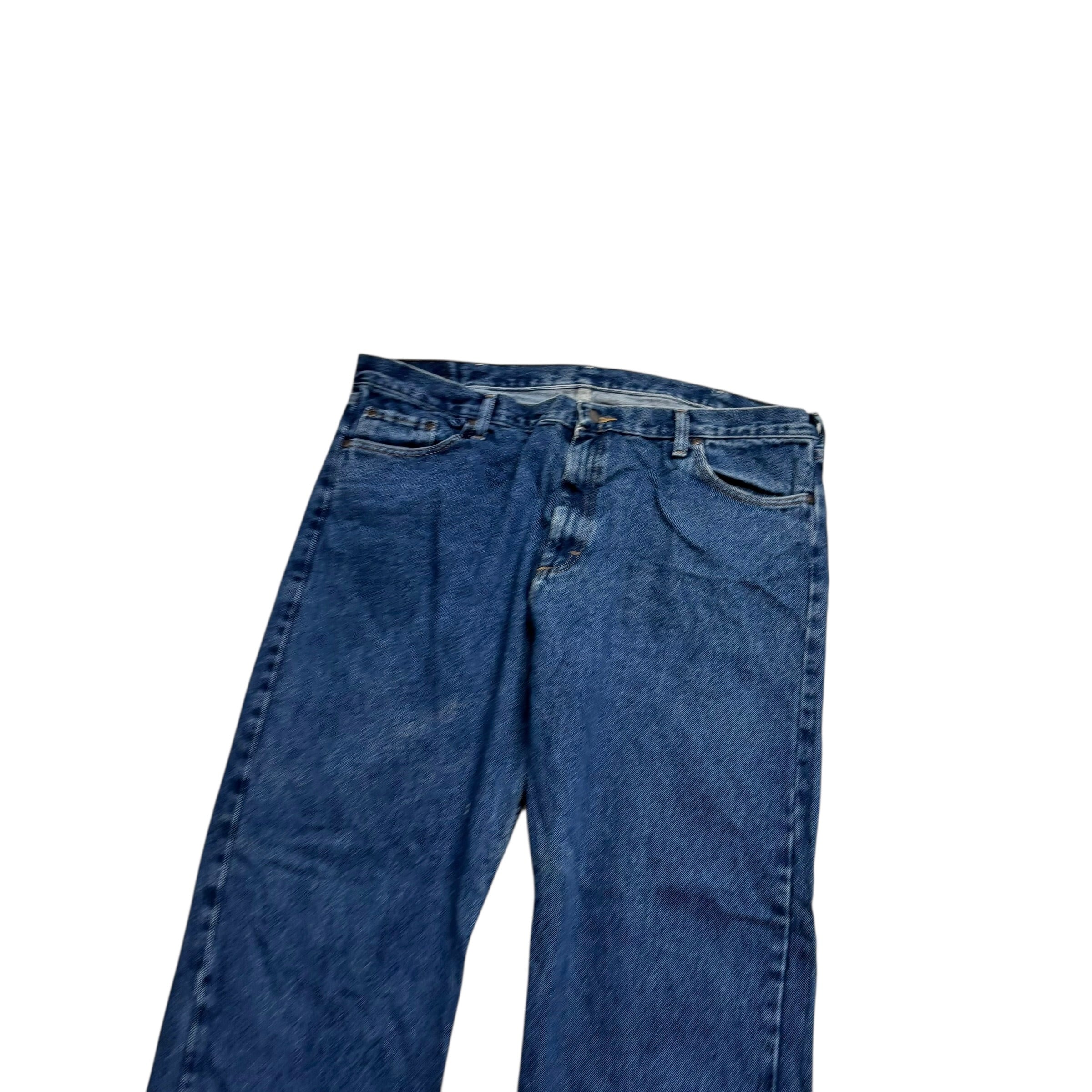 Wrangler Jeans W42 L30 Mens Mid Blue Regular Straight Fit Denim