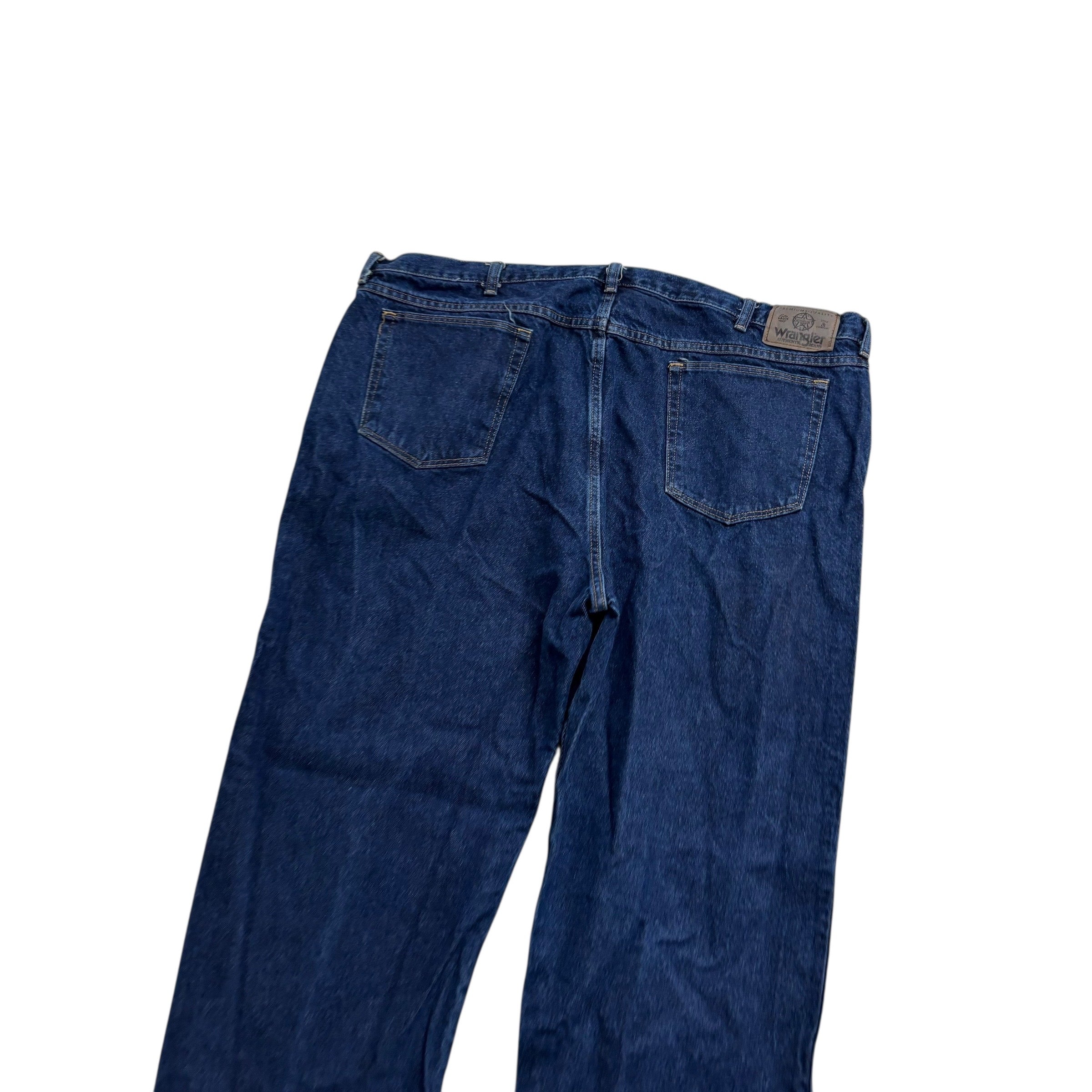 Wrangler Jeans W44 L31 Mens Dark Blue Regular Straight Fit Vintage Denim (E)