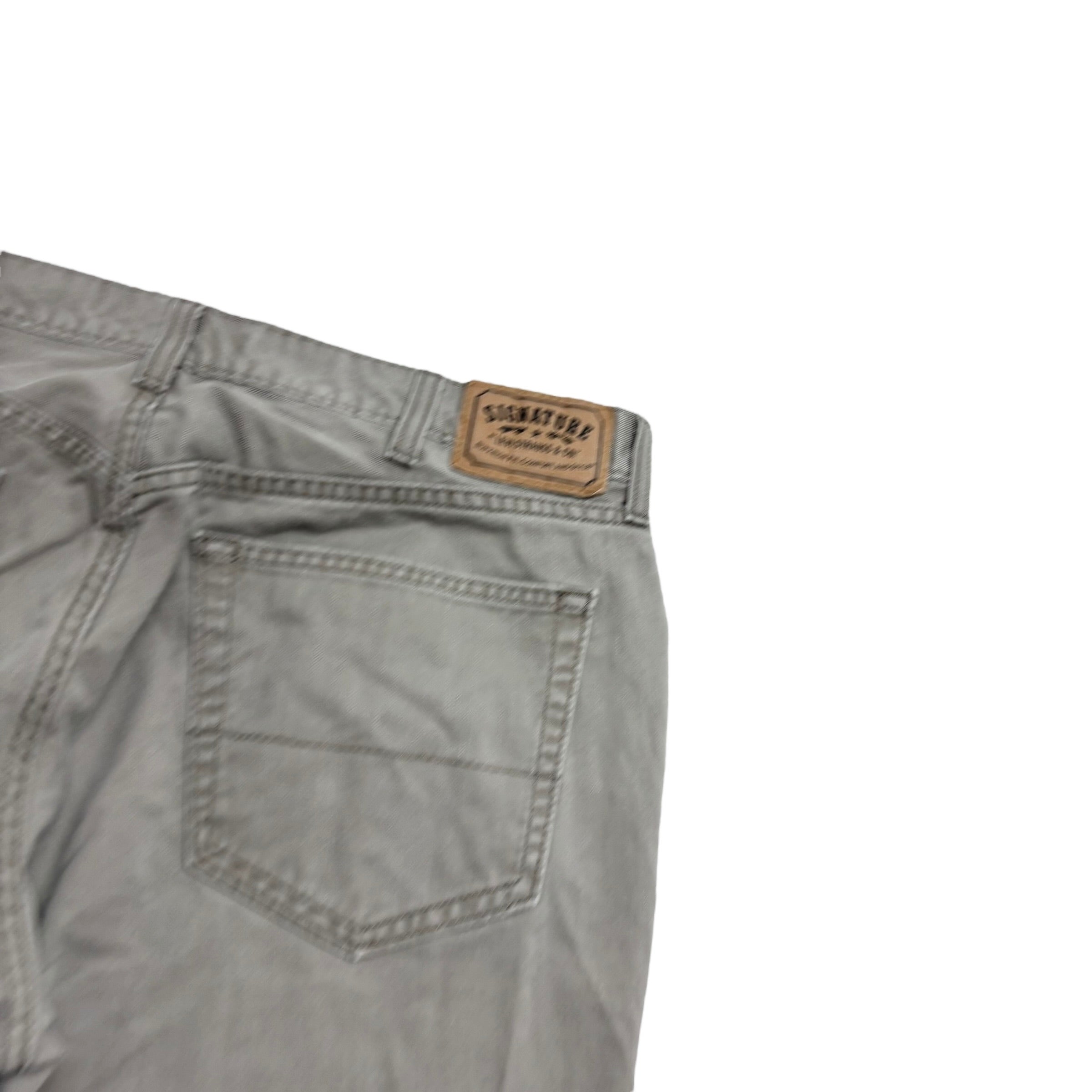 Levis Signature Trousers W38 L31 Mens Grey Relaxed Straight Vintage Pants (E)