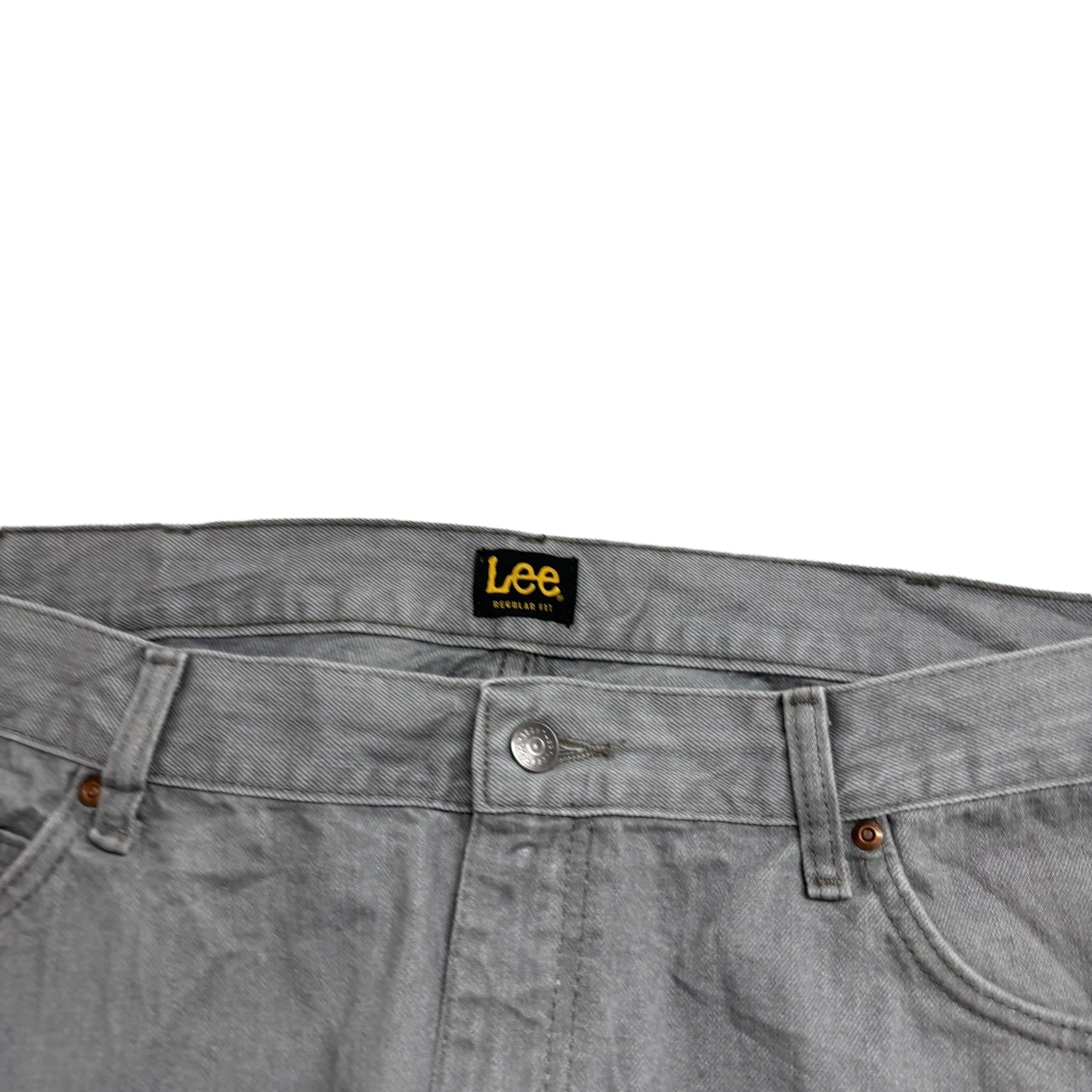 Lee Jeans W42 L30 Mens Grey Regular Straight Fit Denim (E)