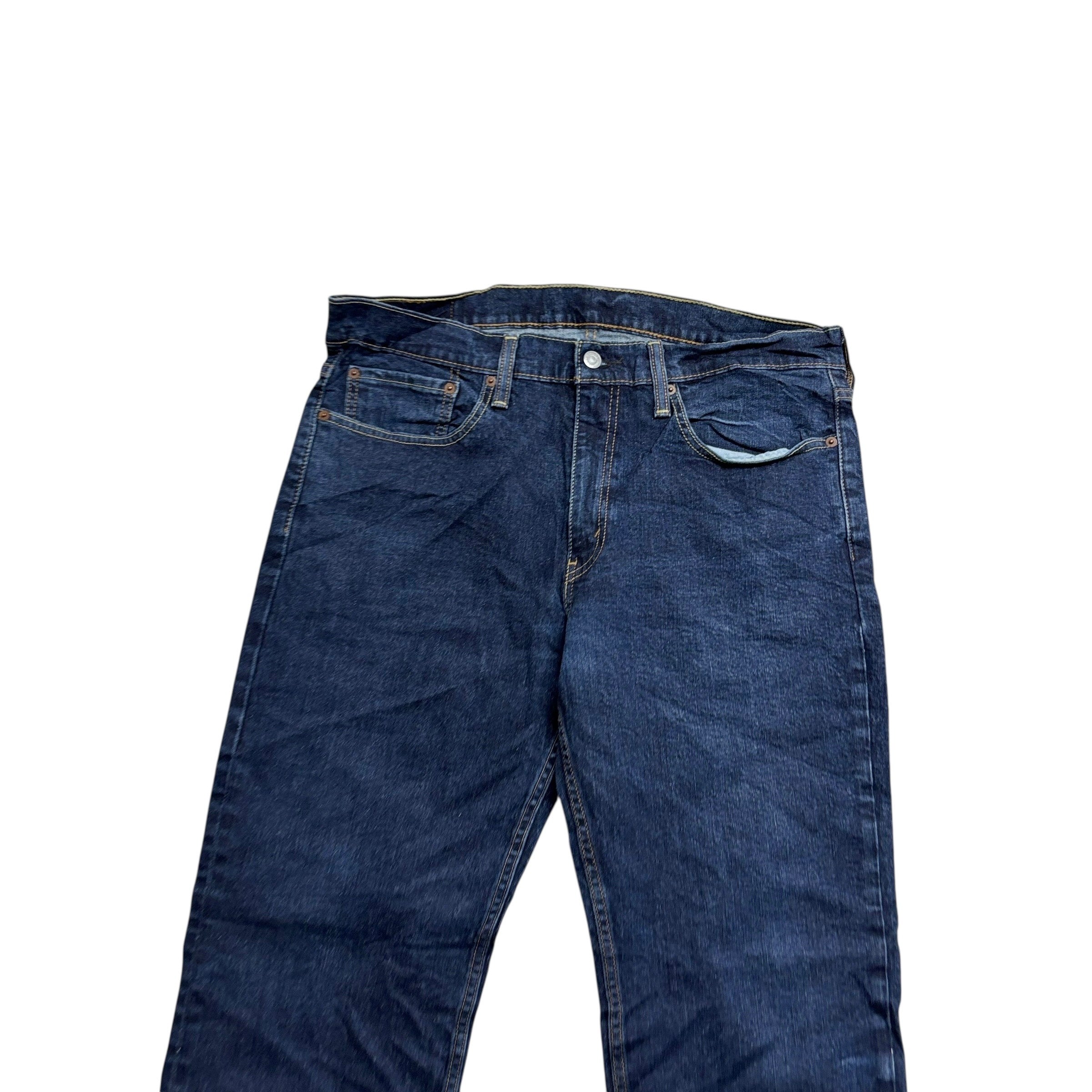 Levis 514 Jeans W36 L30 Mens Dark Blue Regular Straight Fit Stretch Denim (E)