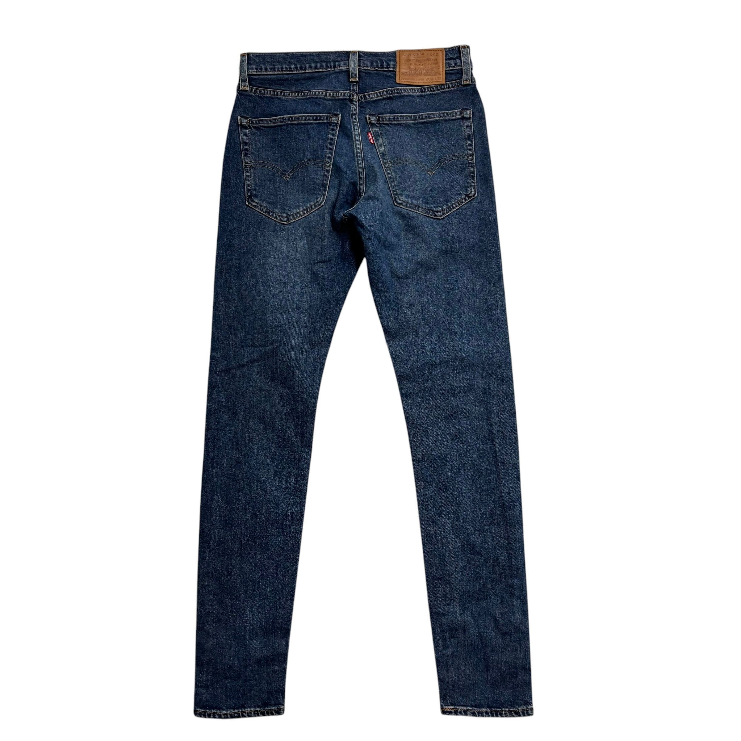 Levis Jeans W30 L32 Mens Mid Blue Skinny Tapered Fit Stretch Premium Denim (E)